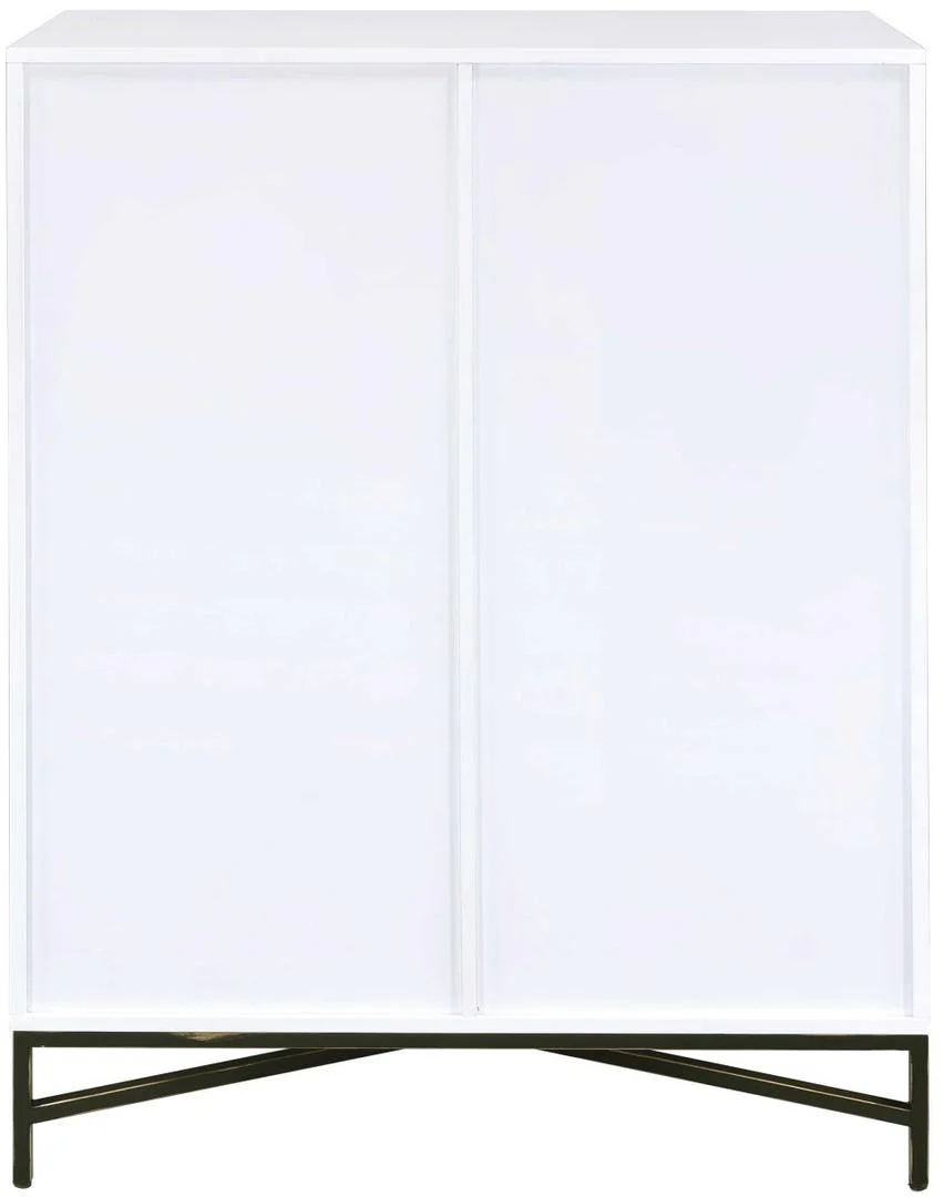 White Weathered Wood Pattern Wardrobe By Homeroots - Image 4