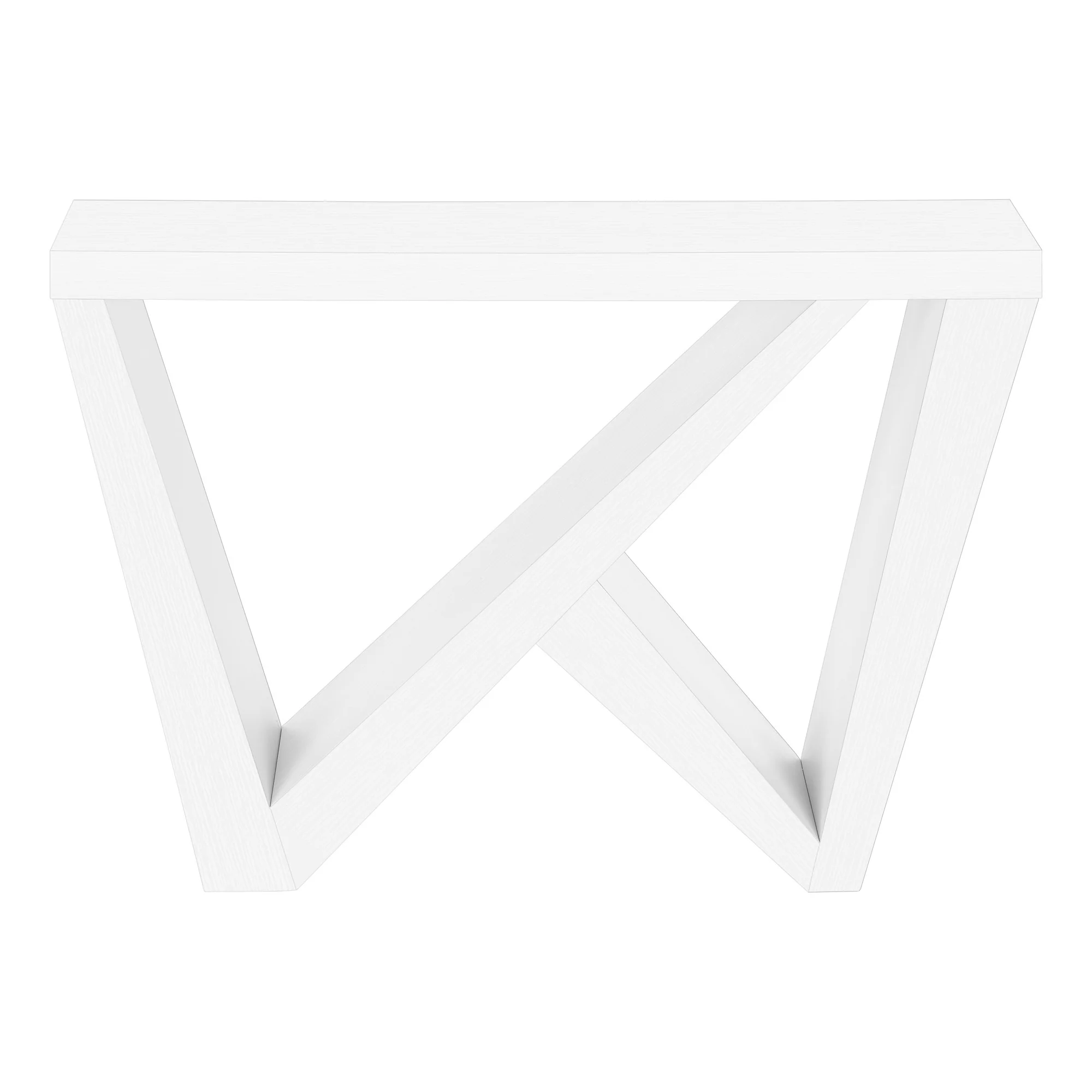 White Wood Abstract End Table By Homeroots - Image 2