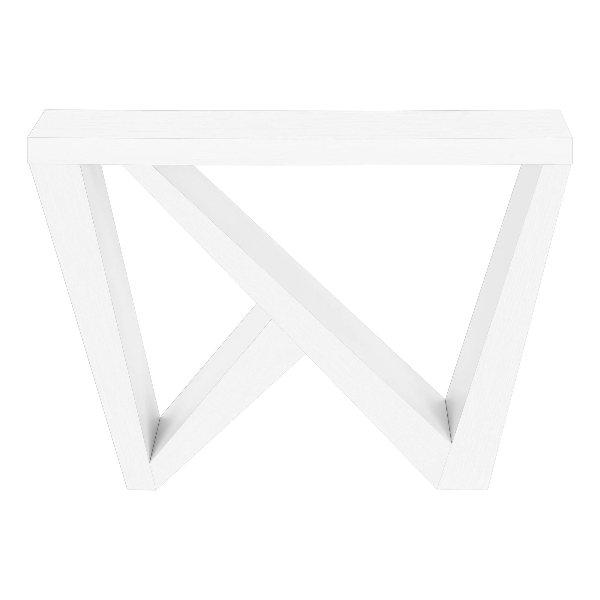 White Wood Abstract End Table By Homeroots - Image 3