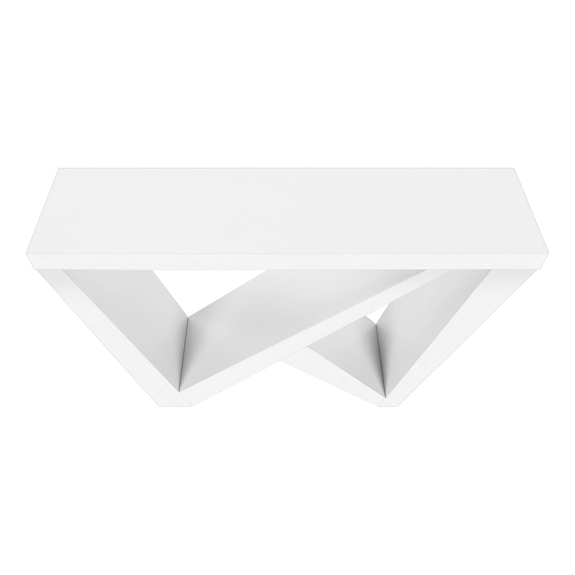 White Wood Abstract End Table By Homeroots - Image 4