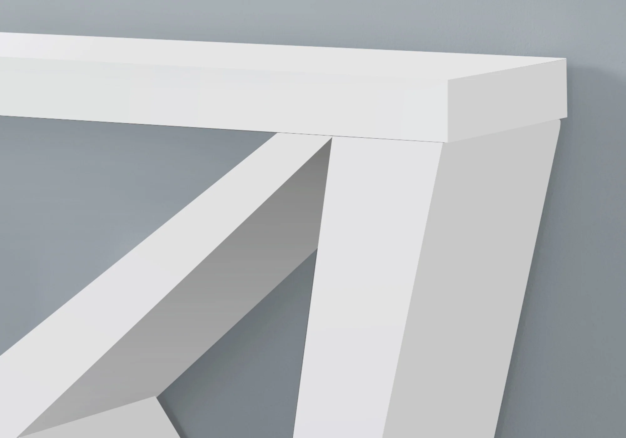 White Wood Abstract End Table By Homeroots - Image 8