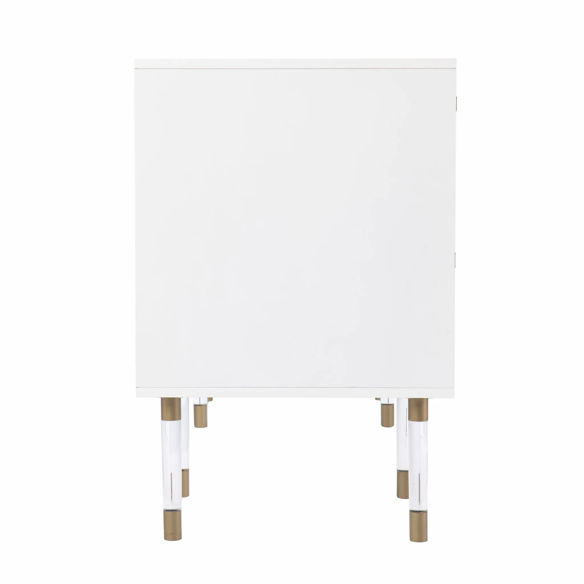 White Wood and Acrylic Writing Desk By Homeroots - Image 6