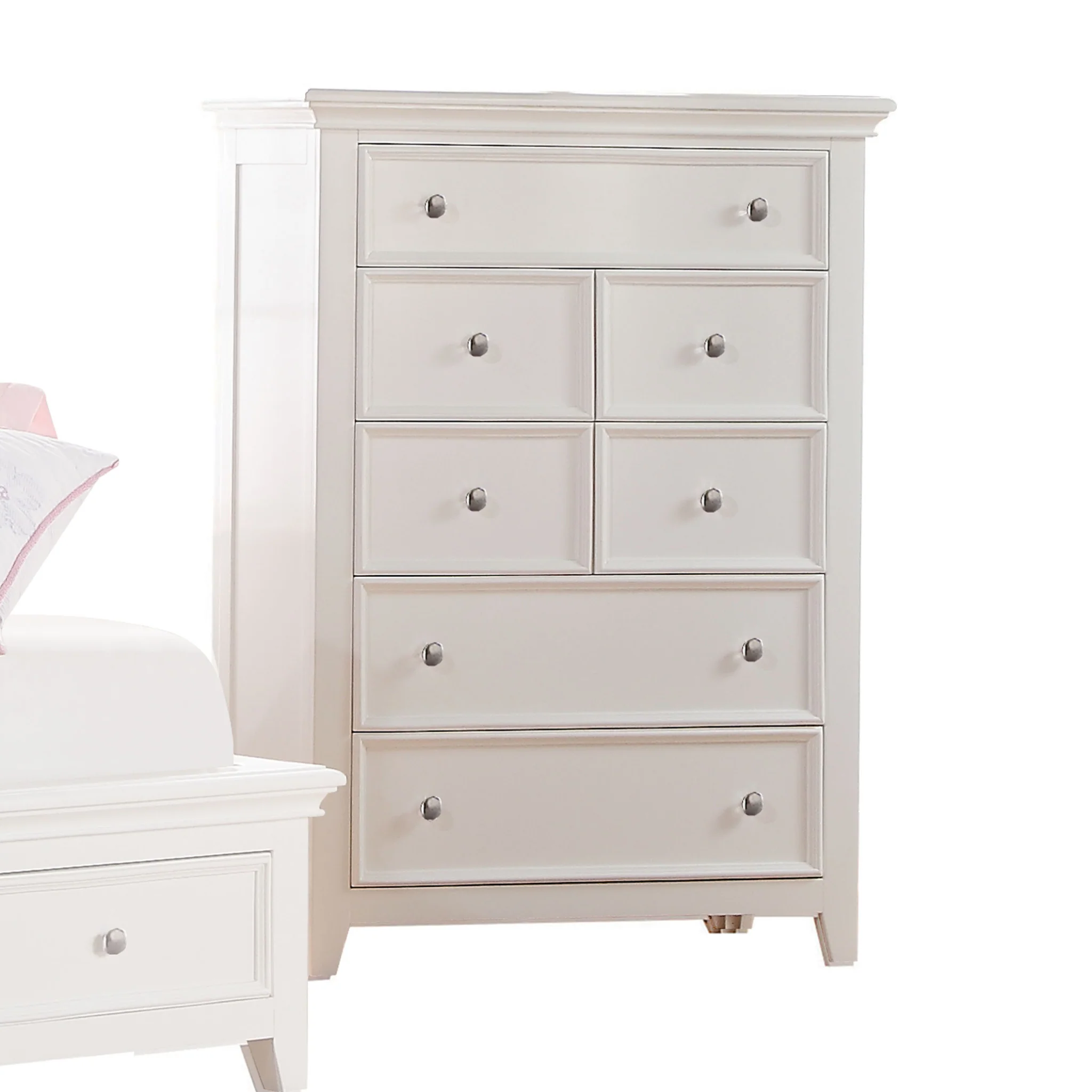 White Wood Chest By Homeroots - 374198 - Image 4