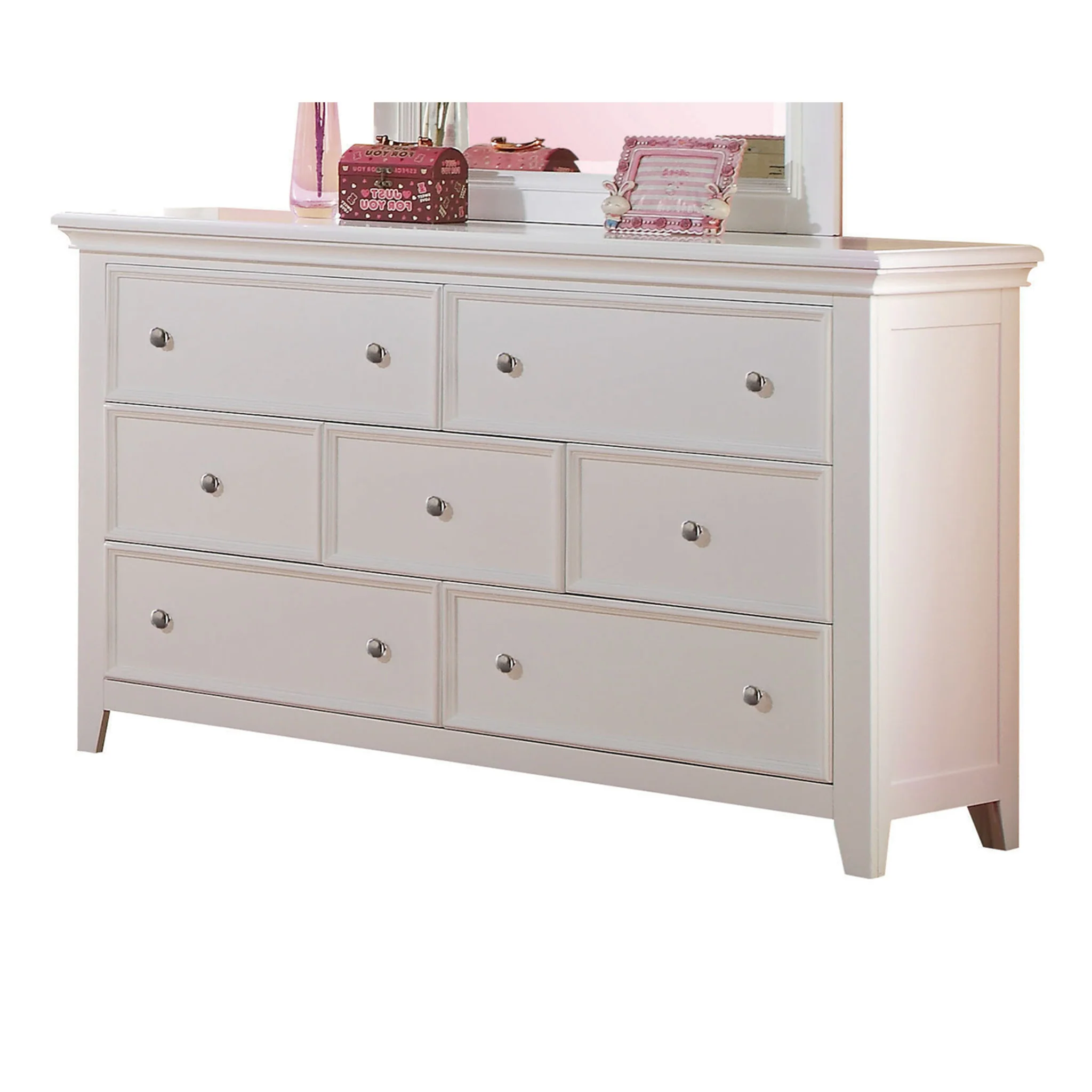 White Wood Dresser By Homeroots - Image 2
