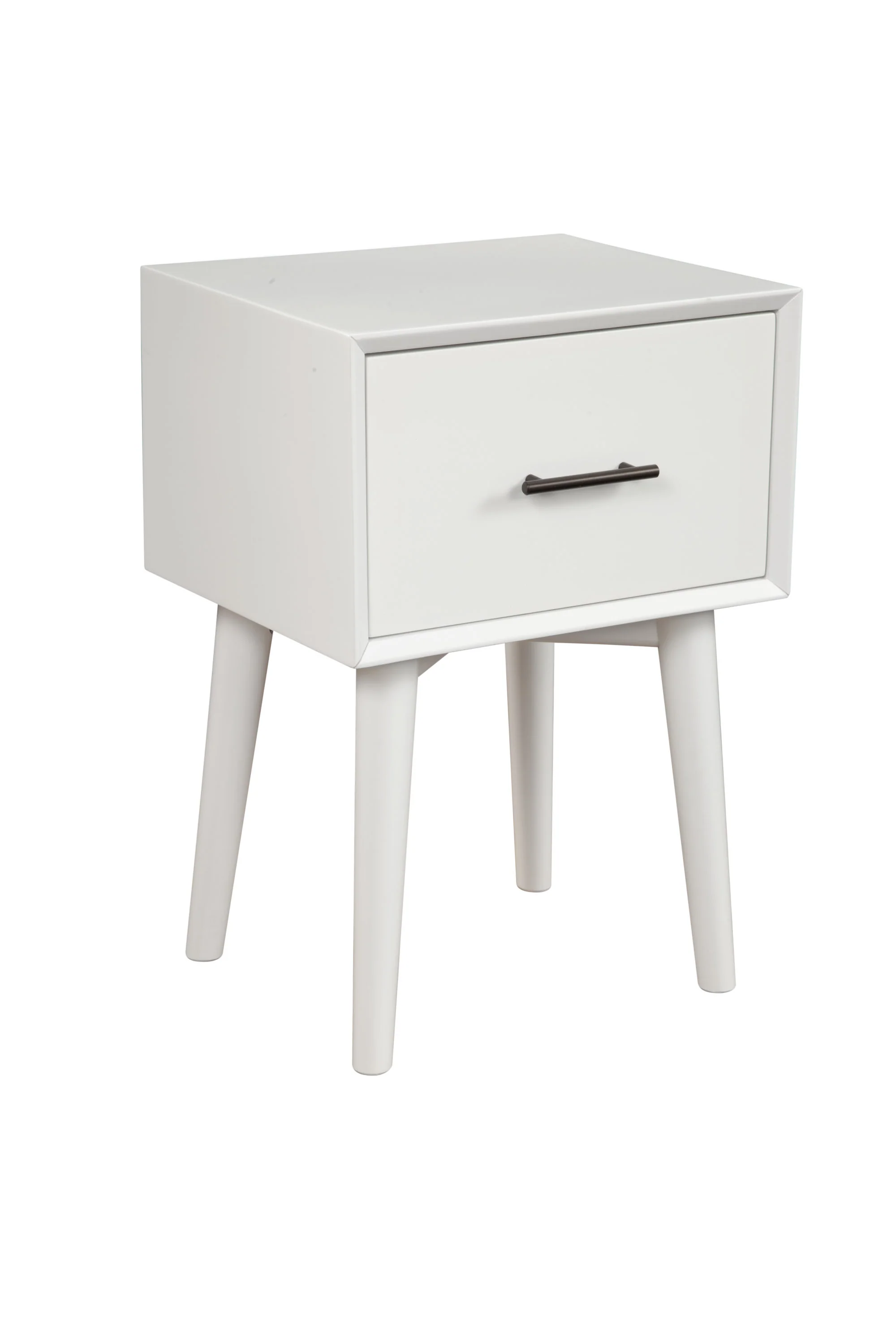 White Wood End Table With Drawer By Homeroots - Image 2
