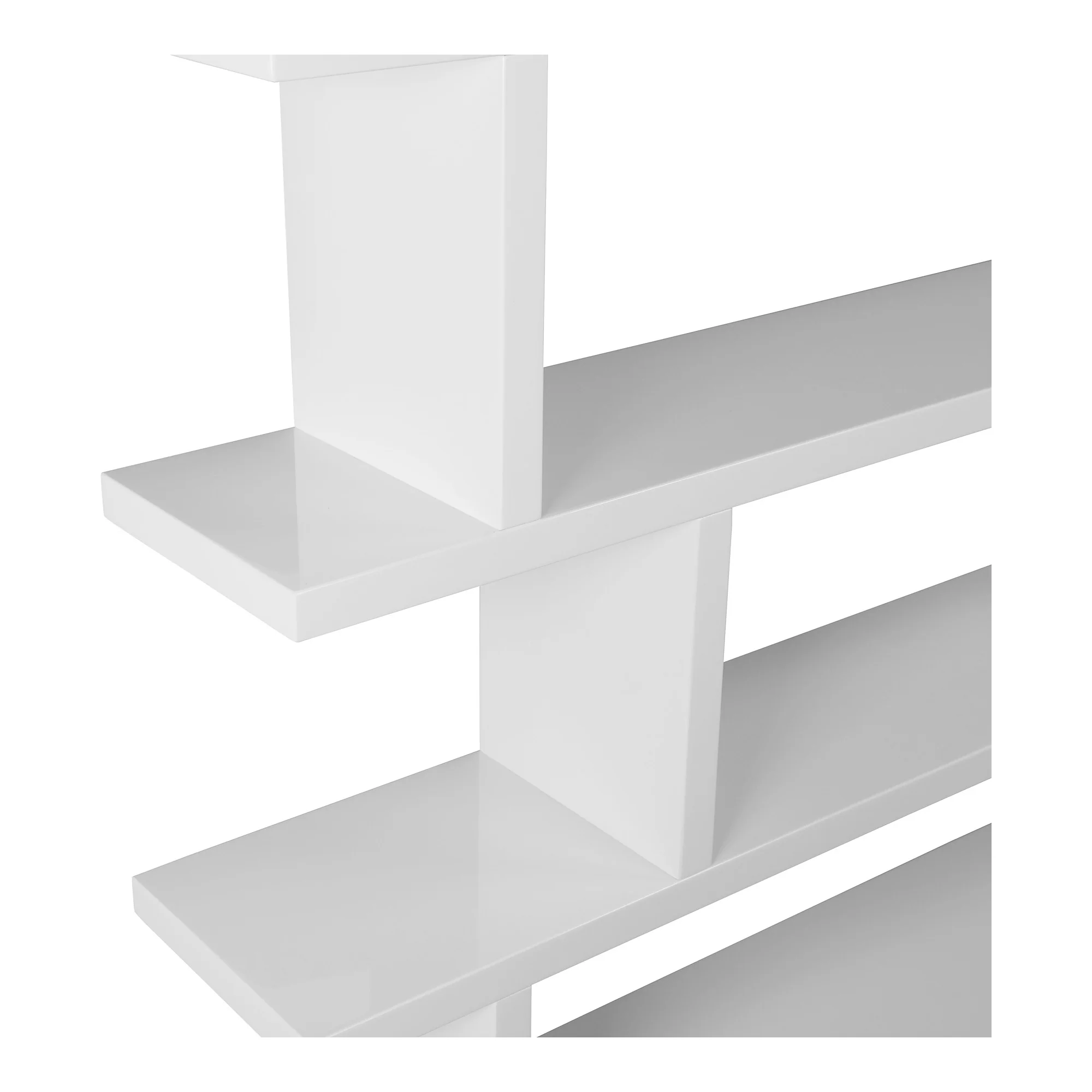 White Wood Five Tier Bookcase By Homeroots - Image 2