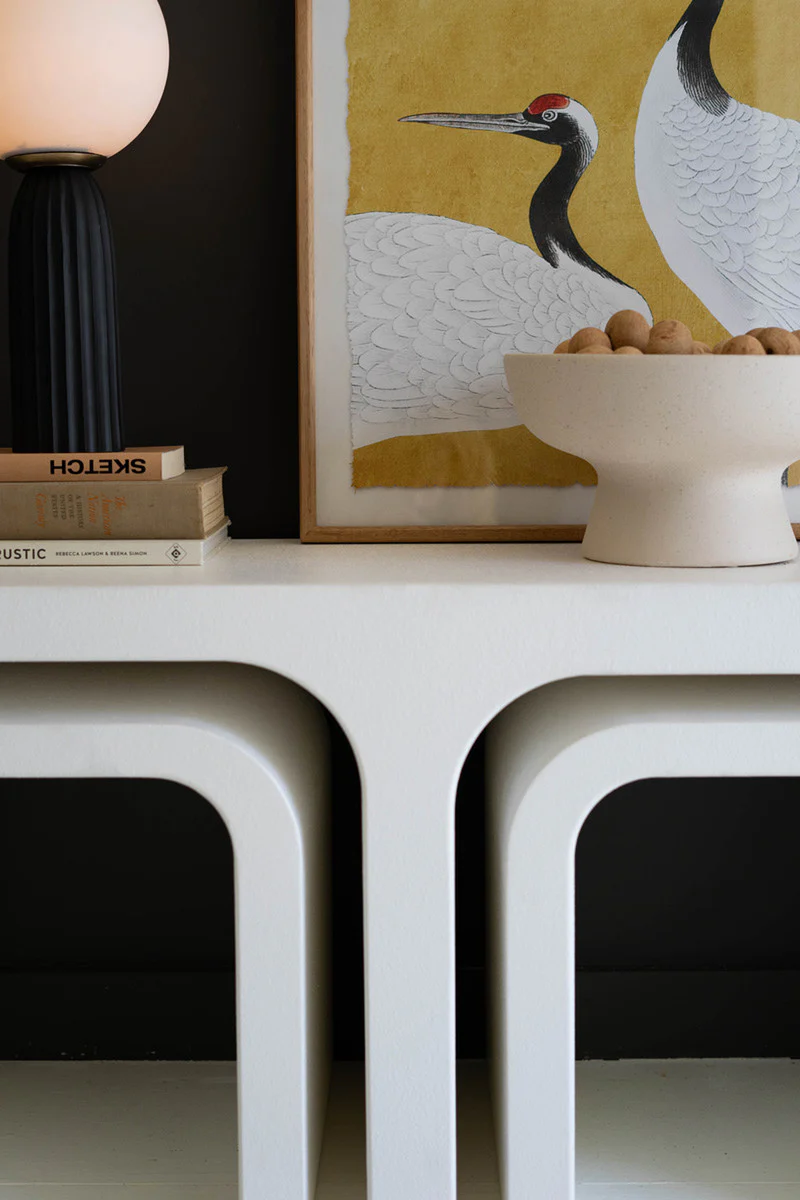 White Wood Rectangle Coffee Table W Nesting Accent Tables By Kalalou - Image 3