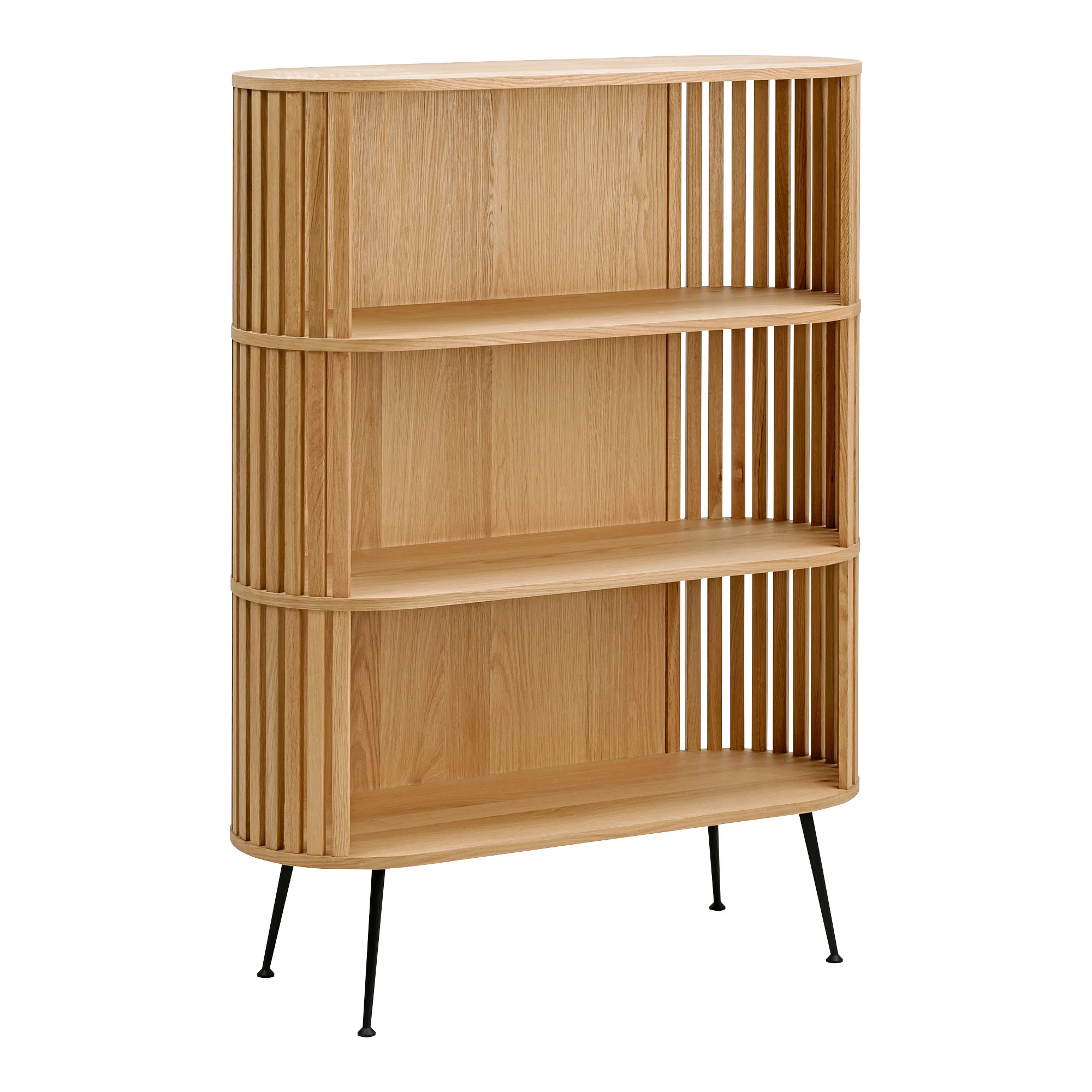 White Wood Three Tier Standard Bookcase By Homeroots - Image 2