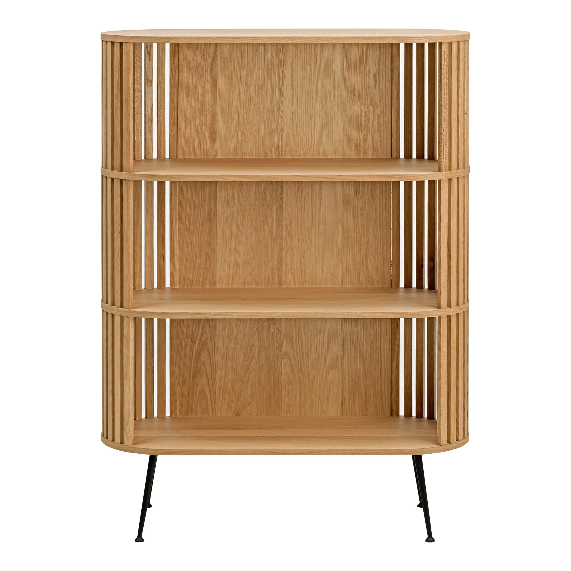 White Wood Three Tier Standard Bookcase By Homeroots - Image 6