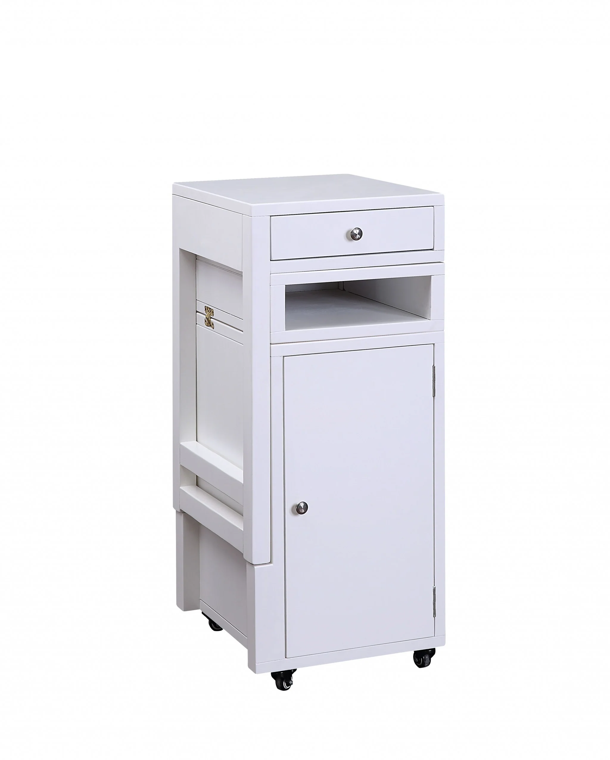 White Wood Veneer Desk (Convertible) By Homeroots - Image 2