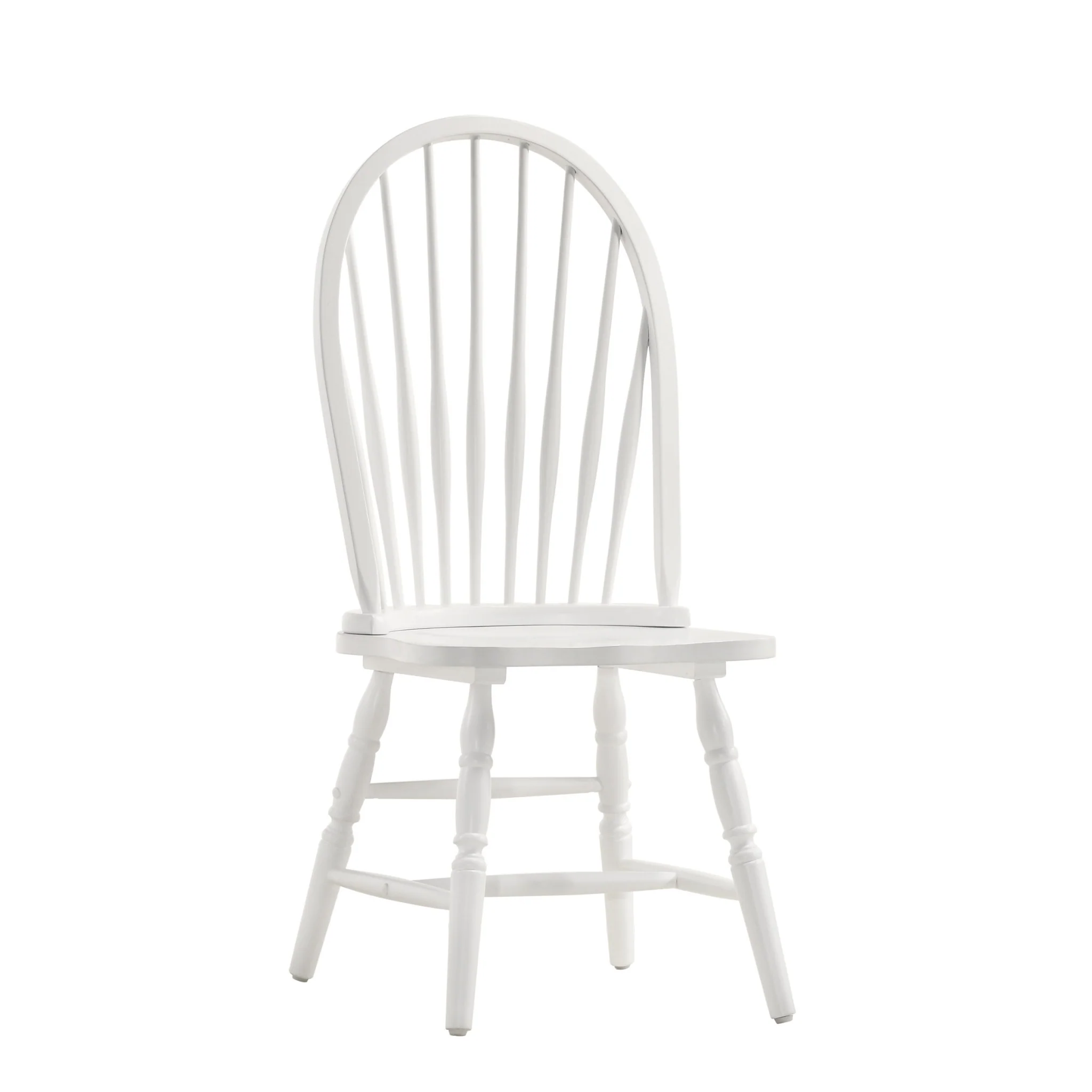 White Wood Windsor Back Dining Side Chair By Homeroots - Image 2