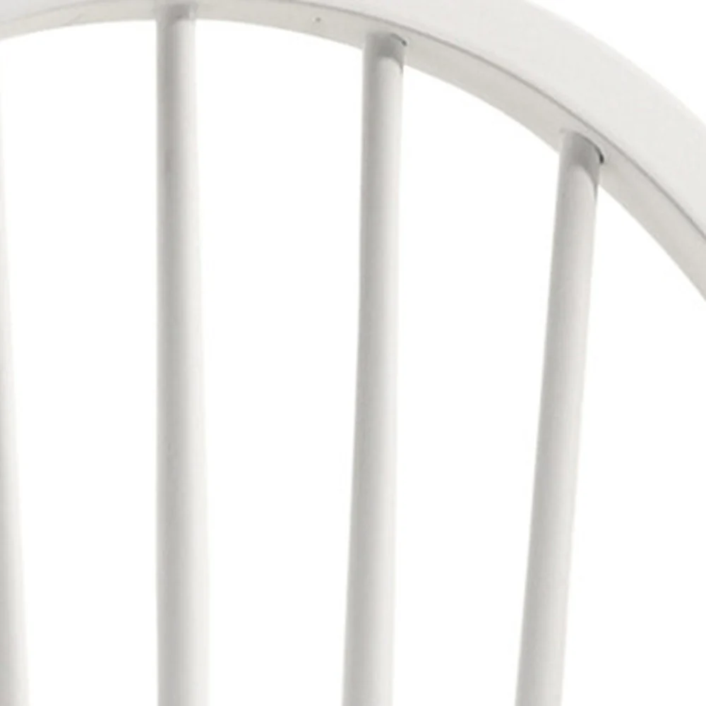 White Wood Windsor Back Dining Side Chair By Homeroots - Image 3