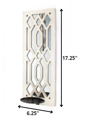 White Wooden Cross - Candle Holder Sconce By Homeroots - Image 2