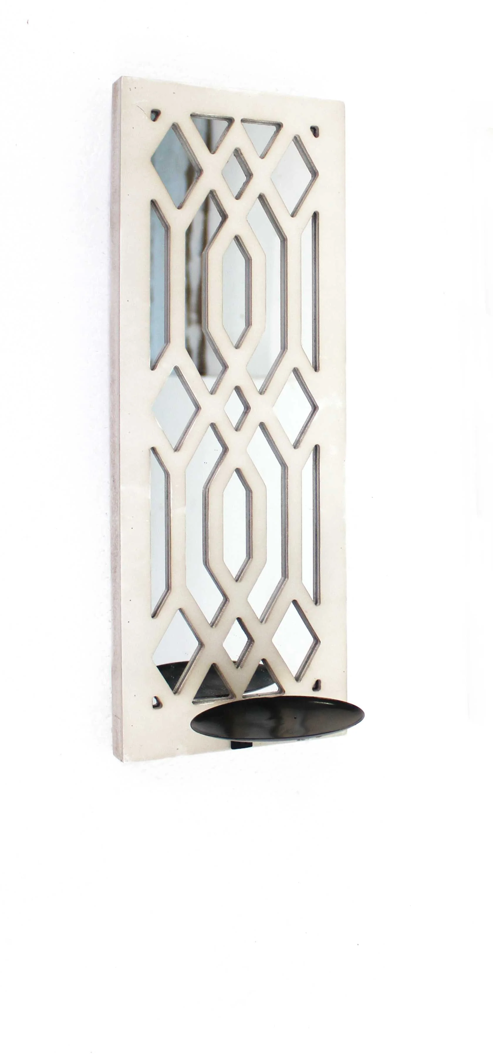 White Wooden Cross - Candle Holder Sconce By Homeroots - Image 3
