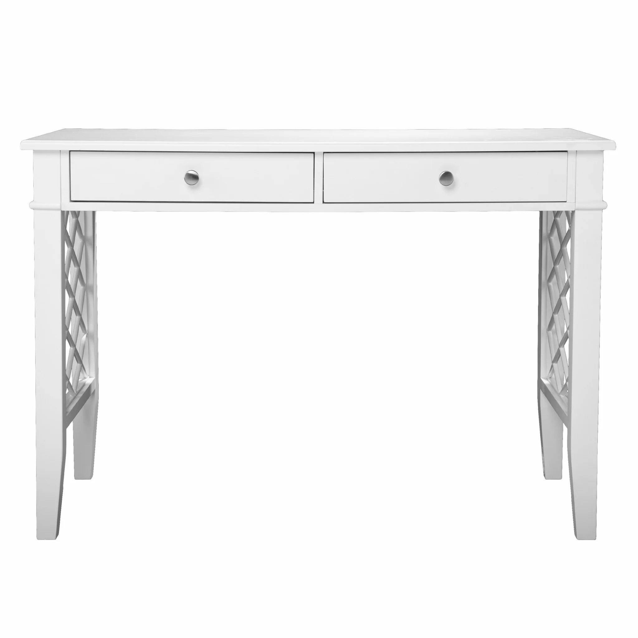 White Writing Desk By Homeroots - Image 2