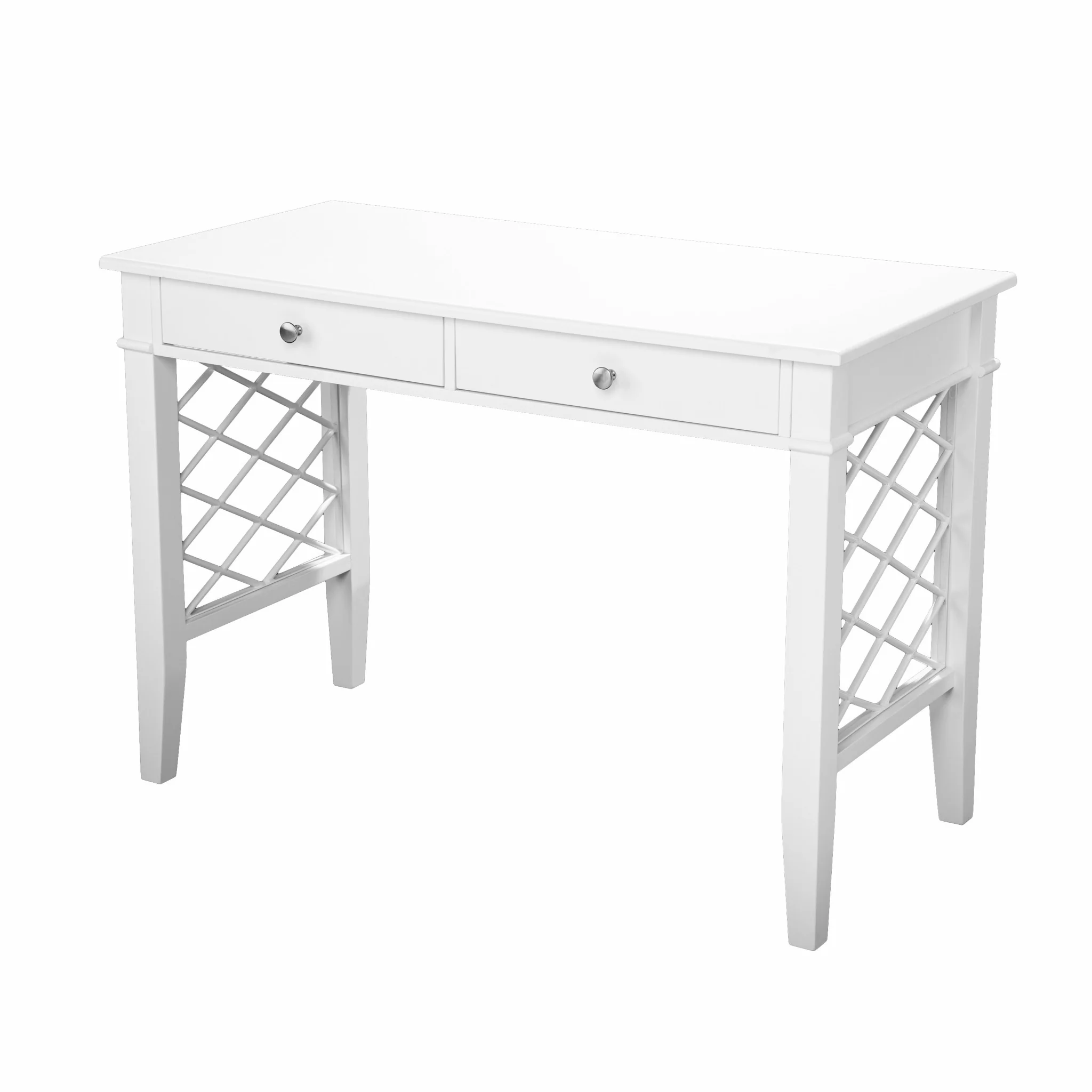 White Writing Desk By Homeroots - Image 3