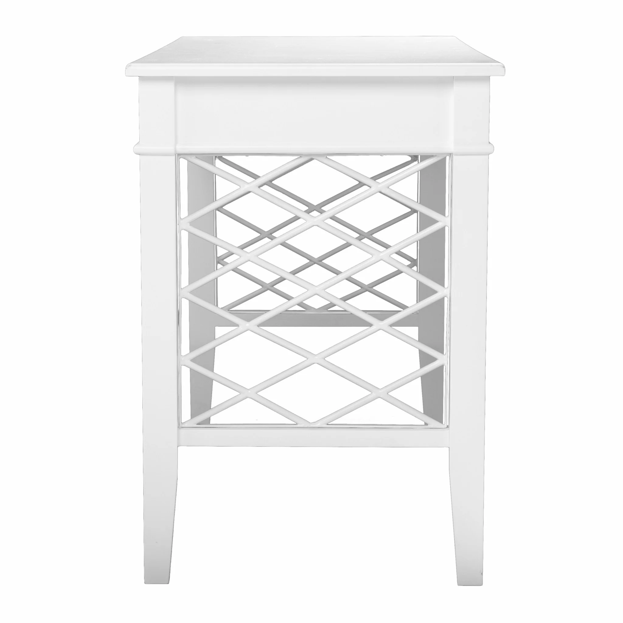 White Writing Desk By Homeroots - Image 4
