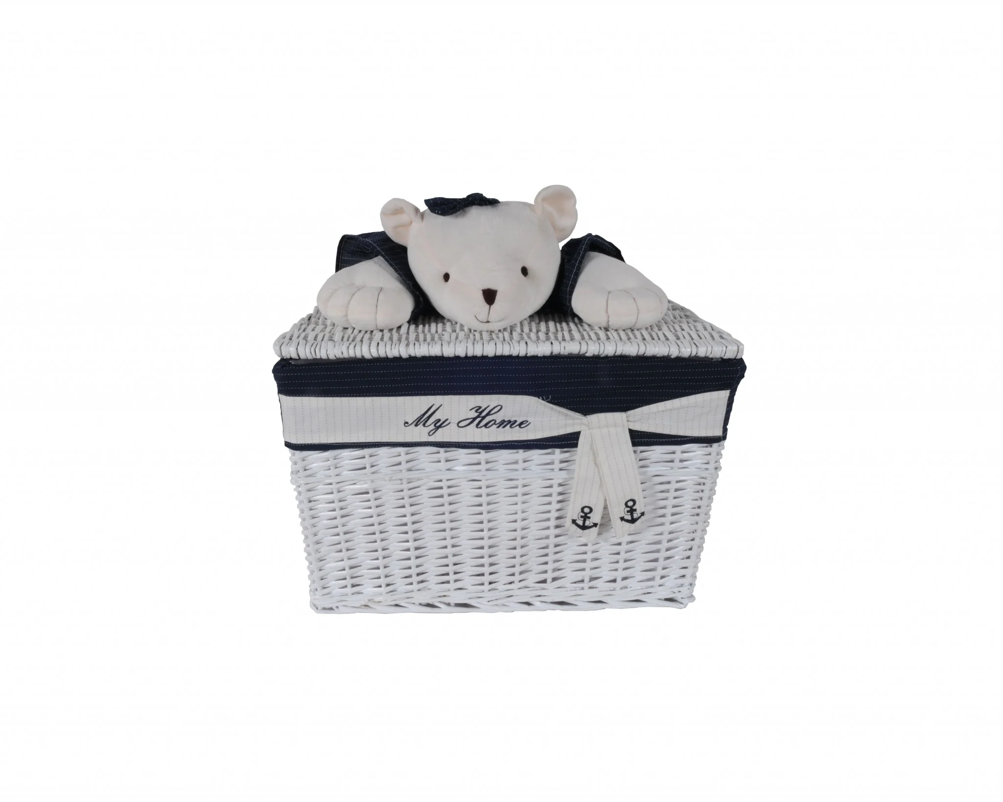 Whitebluerectangularbear Design Basket Set Of By Homeroots - Image 3