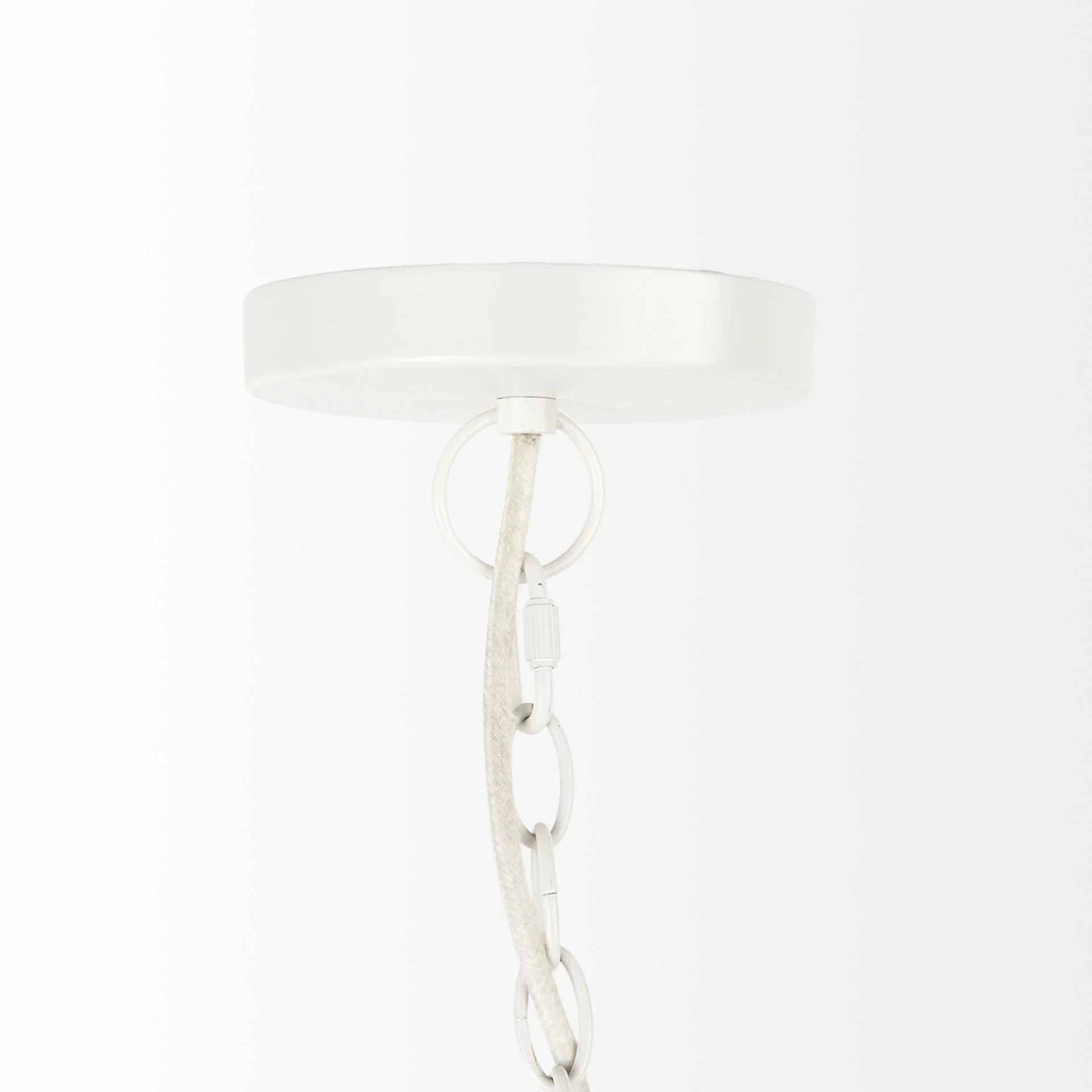 Whitewash Beaded Hanging Chandelier By Homeroots - Image 3