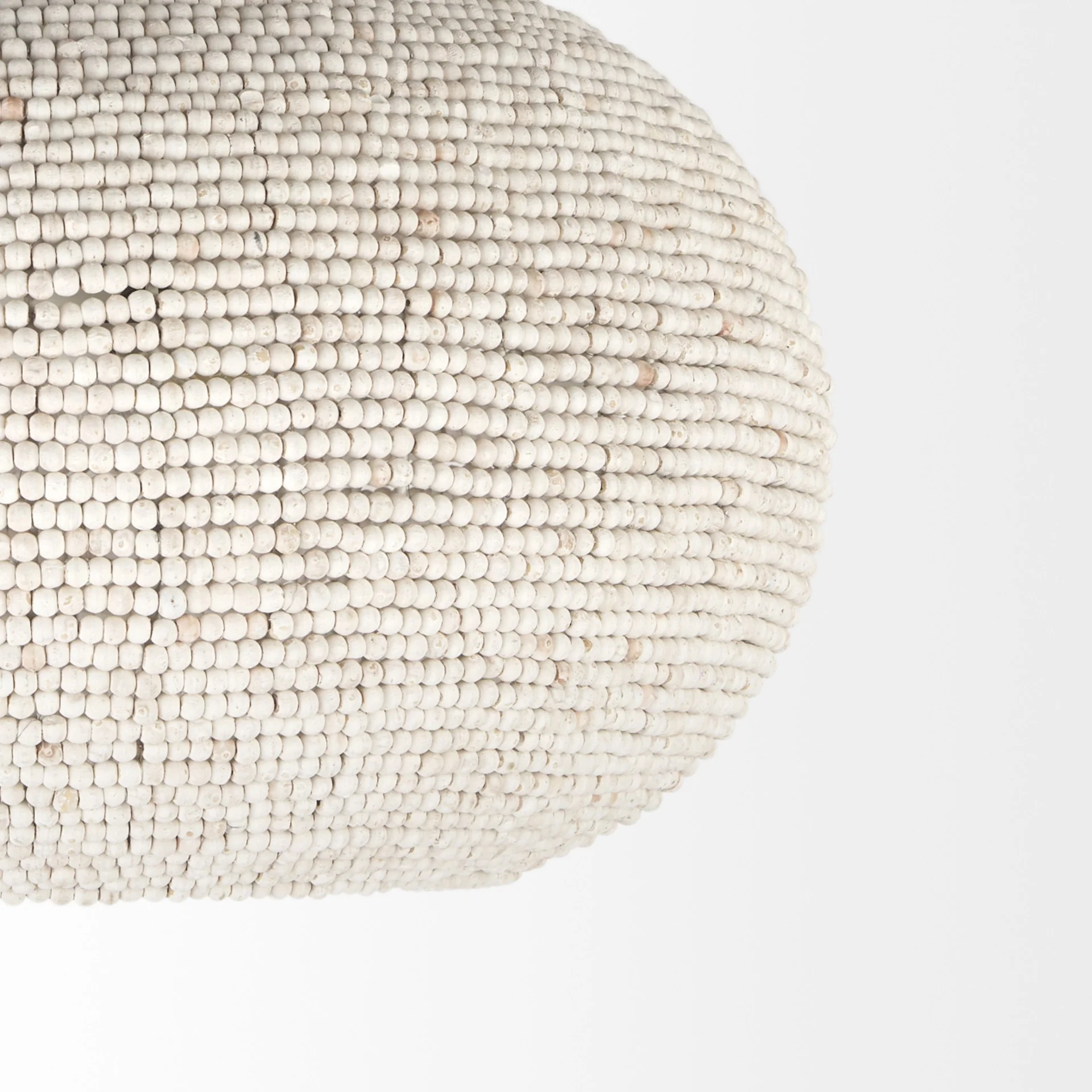 Whitewash Beaded Hanging Chandelier By Homeroots - Image 6