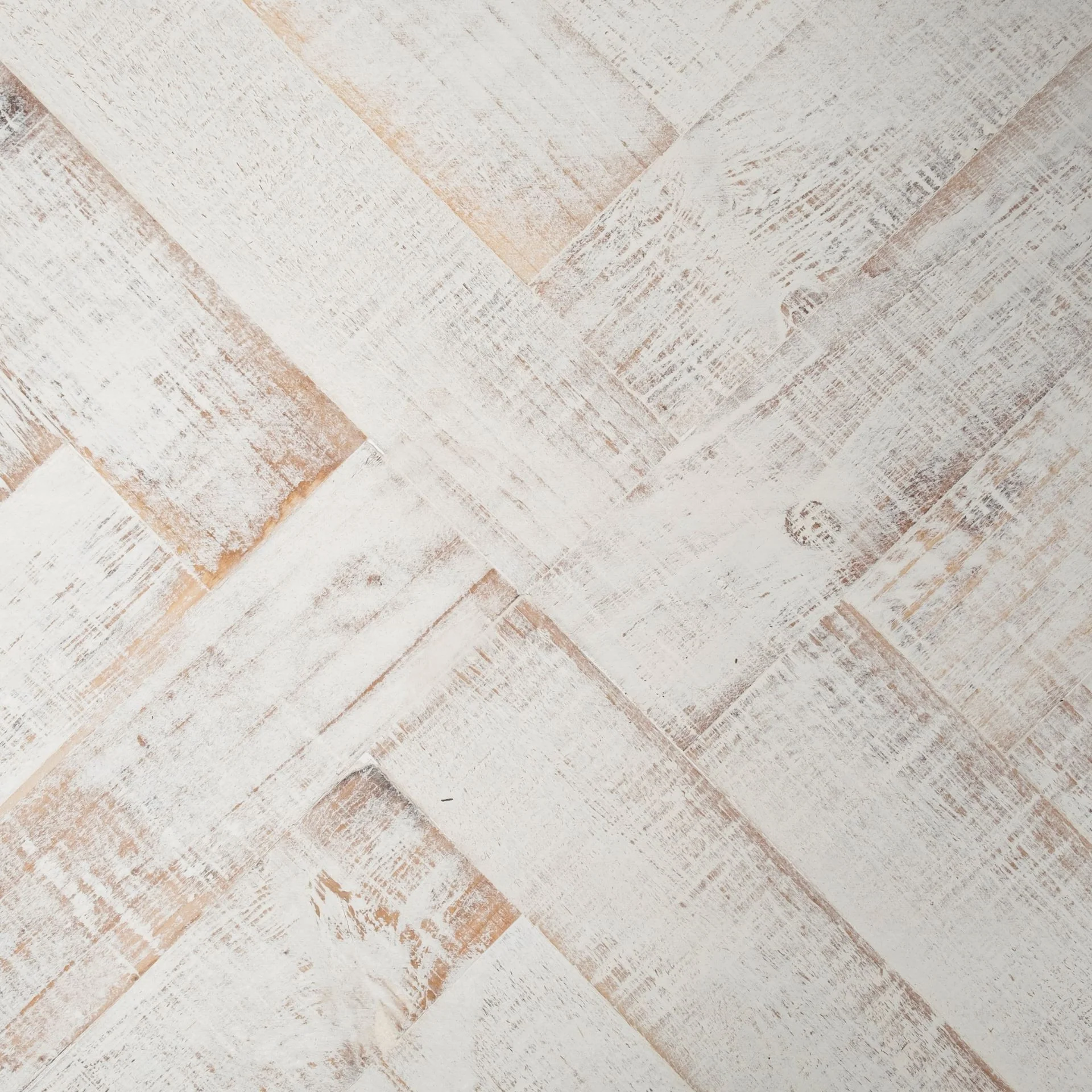 Whitewashed Tone Wood With Herringbone Pattern With Metal Raised Edges Tray By Homeroots - Image 5