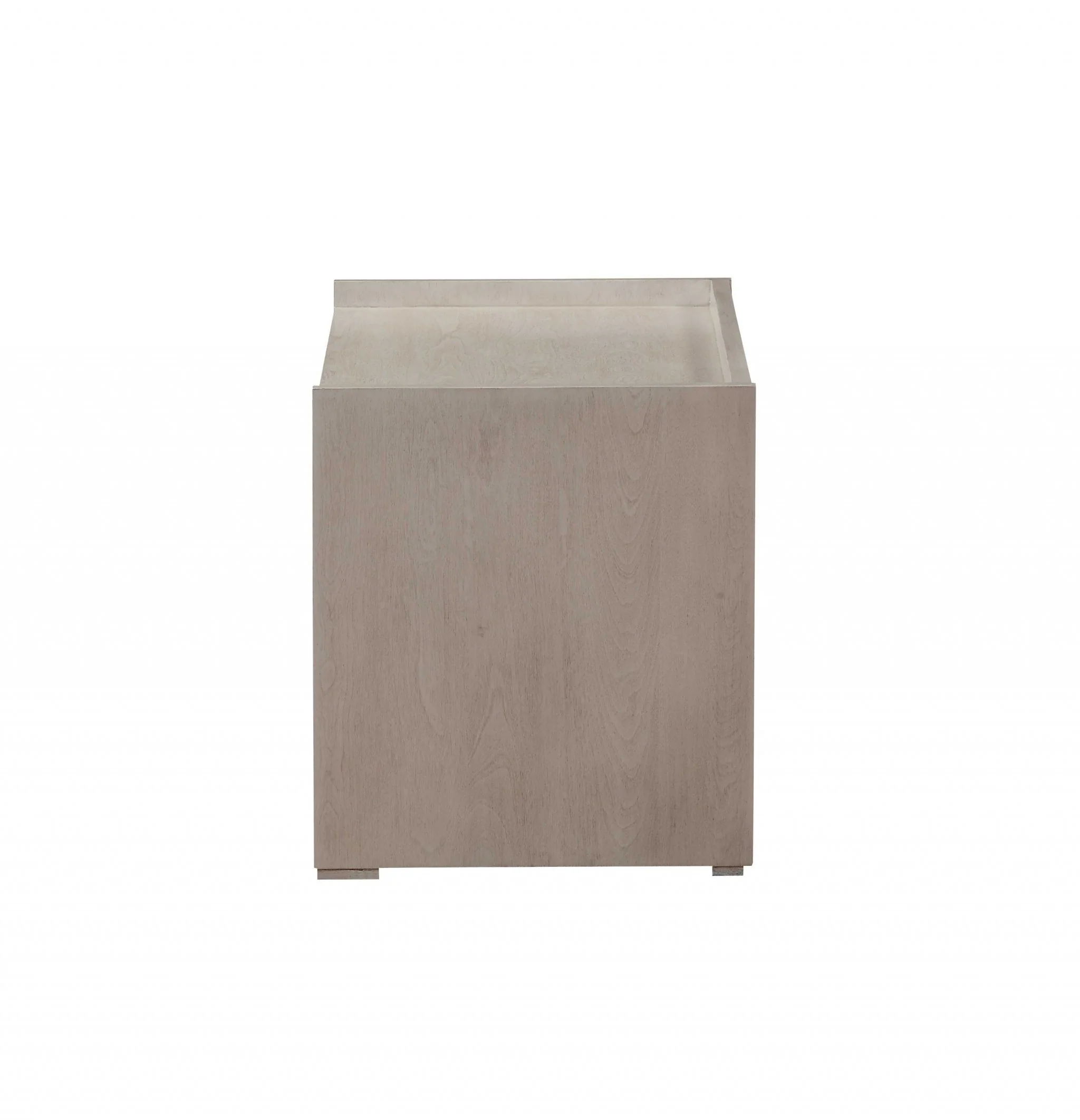 Whitewashed Wood Nightstand By Homeroots - Image 5