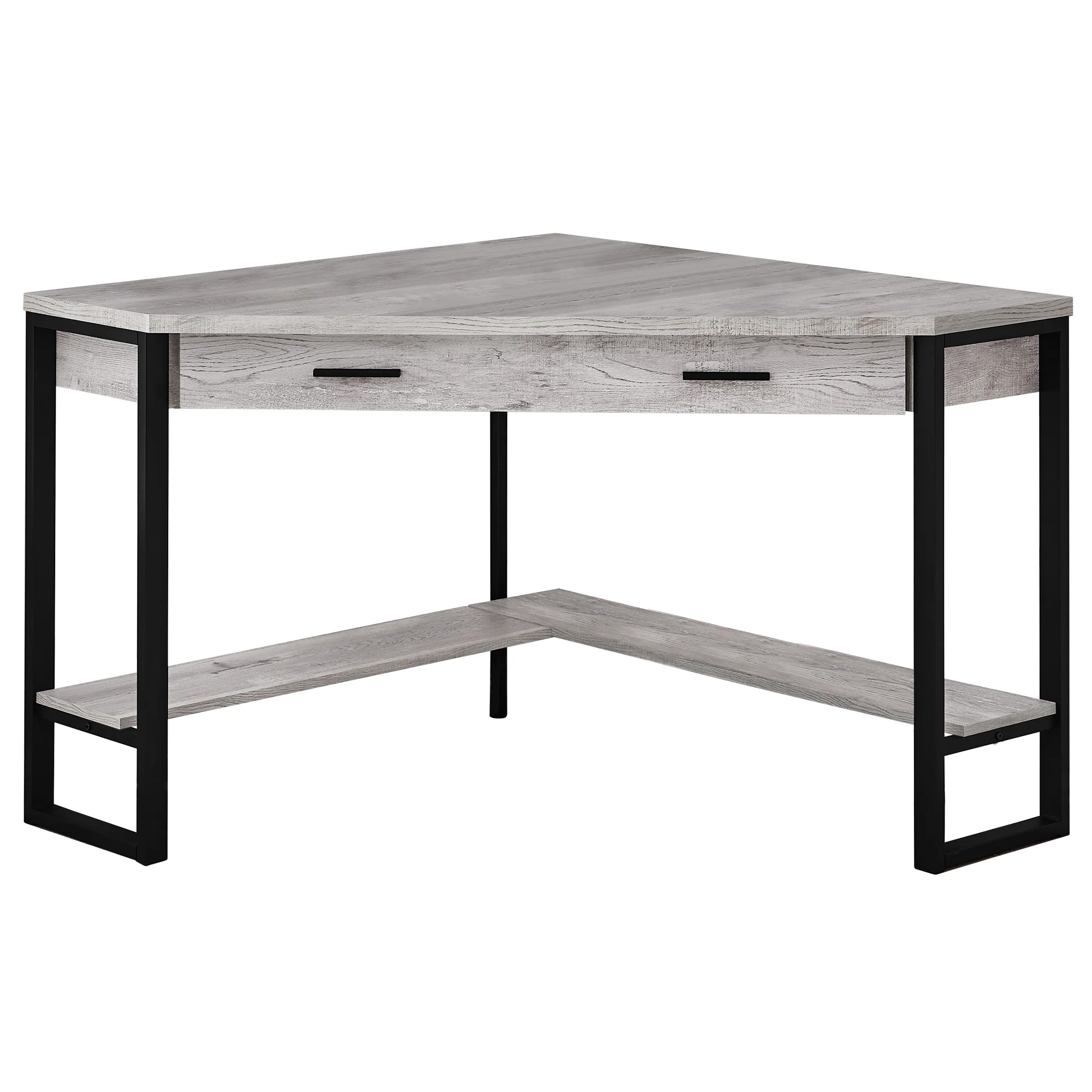 White with Silver Metal Computer Desk By Homeroots - Image 13