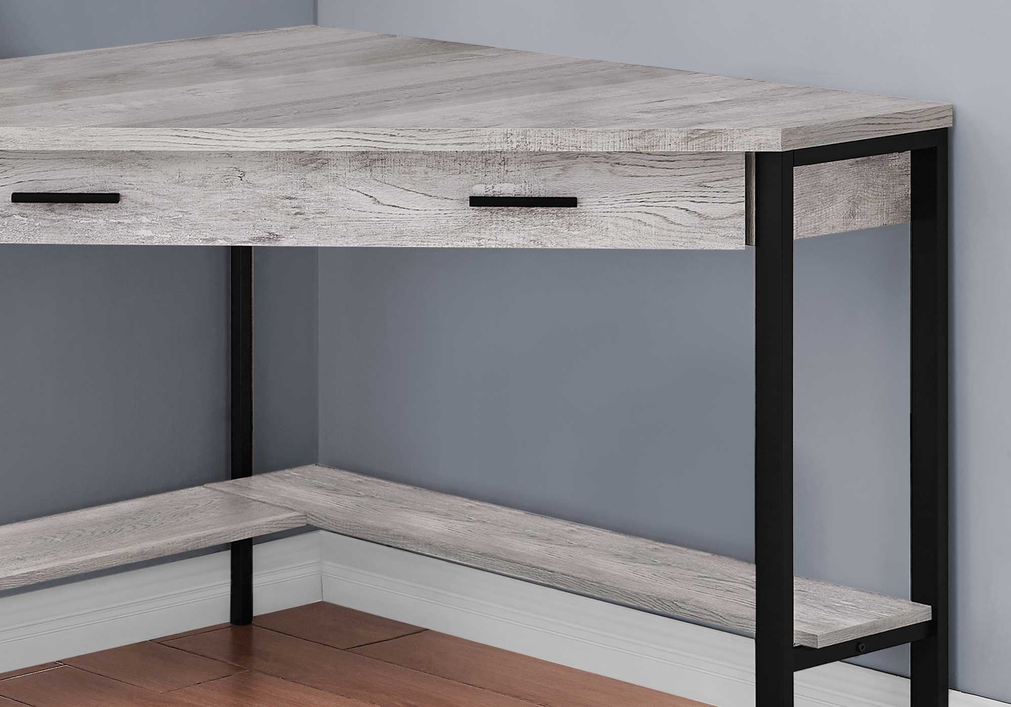 White with Silver Metal Computer Desk By Homeroots - Image 14