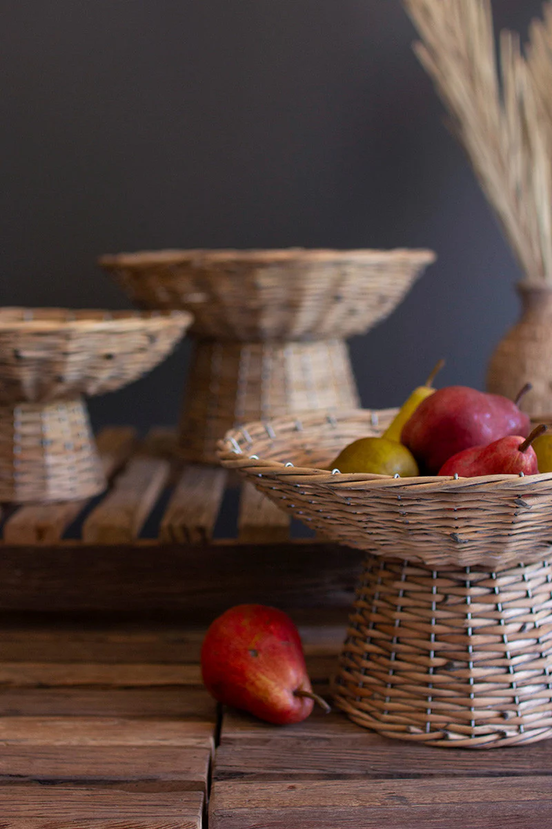 Wicker Compotes Set Of 3 By Kalalou - Image 2