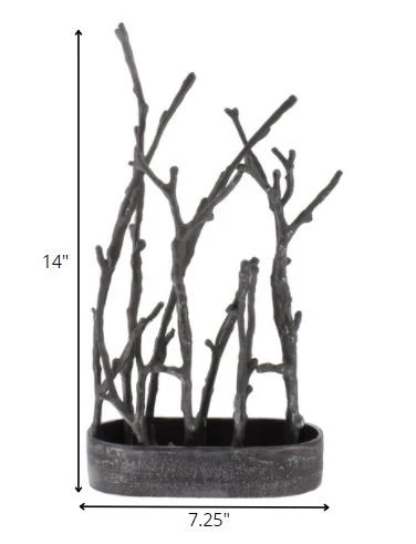 Wide Metal Branches Sculpture By Homeroots - Image 5