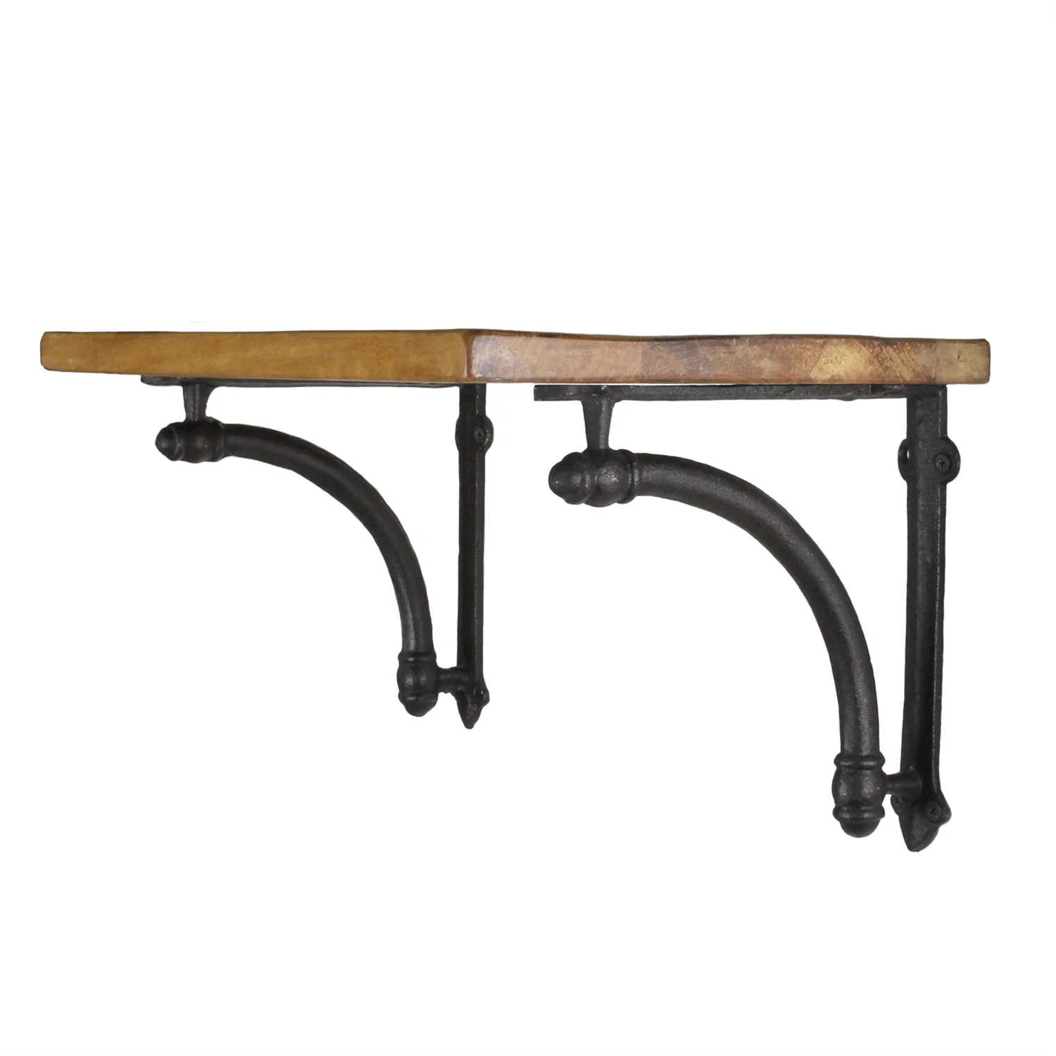 Williamsburg Shelf - 18 in - Antique Black Set Of 2 By HomArt - Image 2