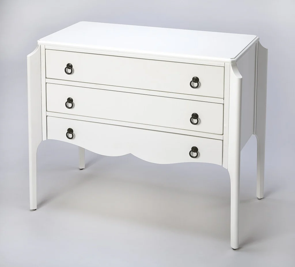 Wilshire Glossy White Accent Chest By Homeroots - Image 2