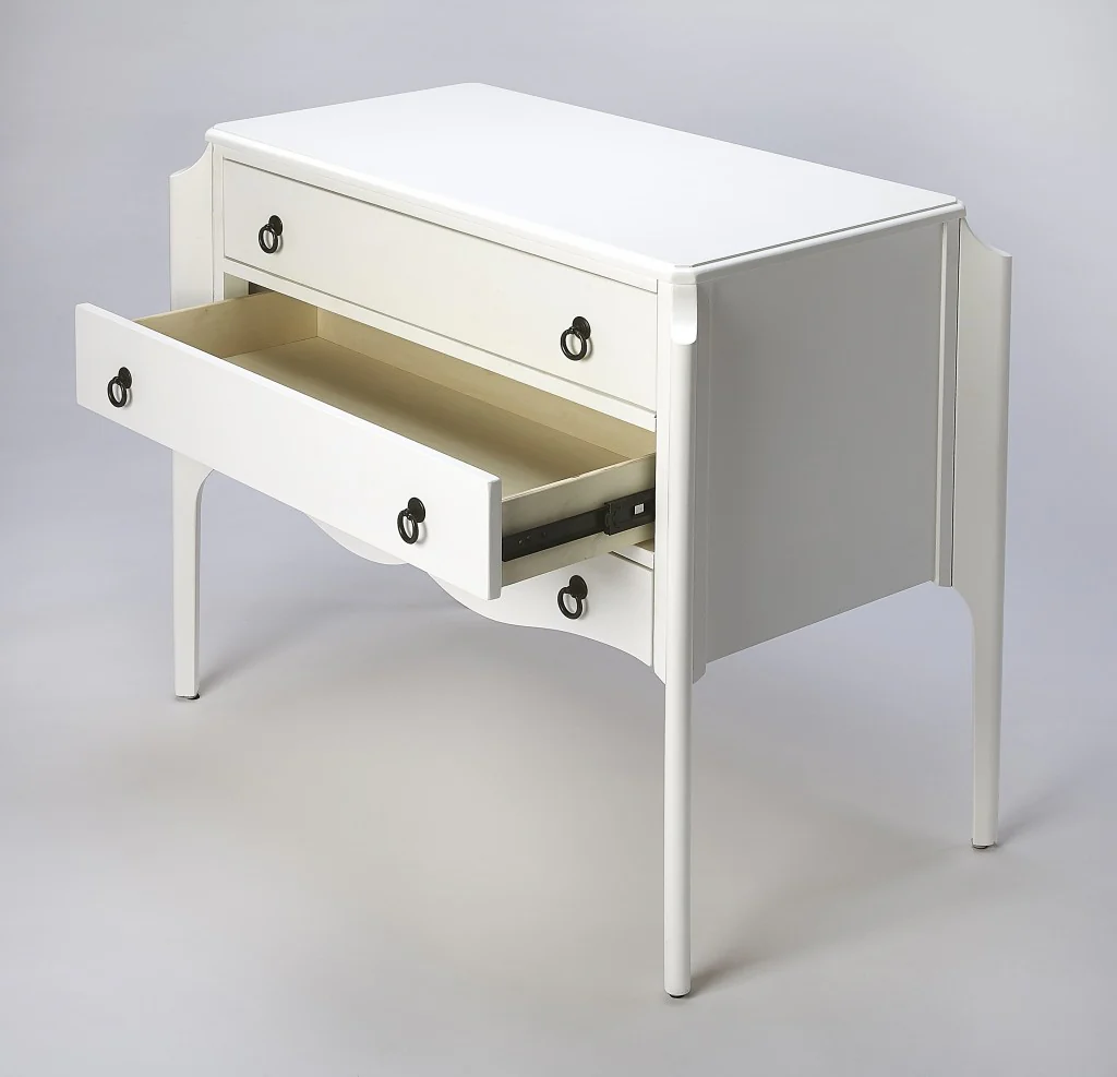 Wilshire Glossy White Accent Chest By Homeroots - Image 4