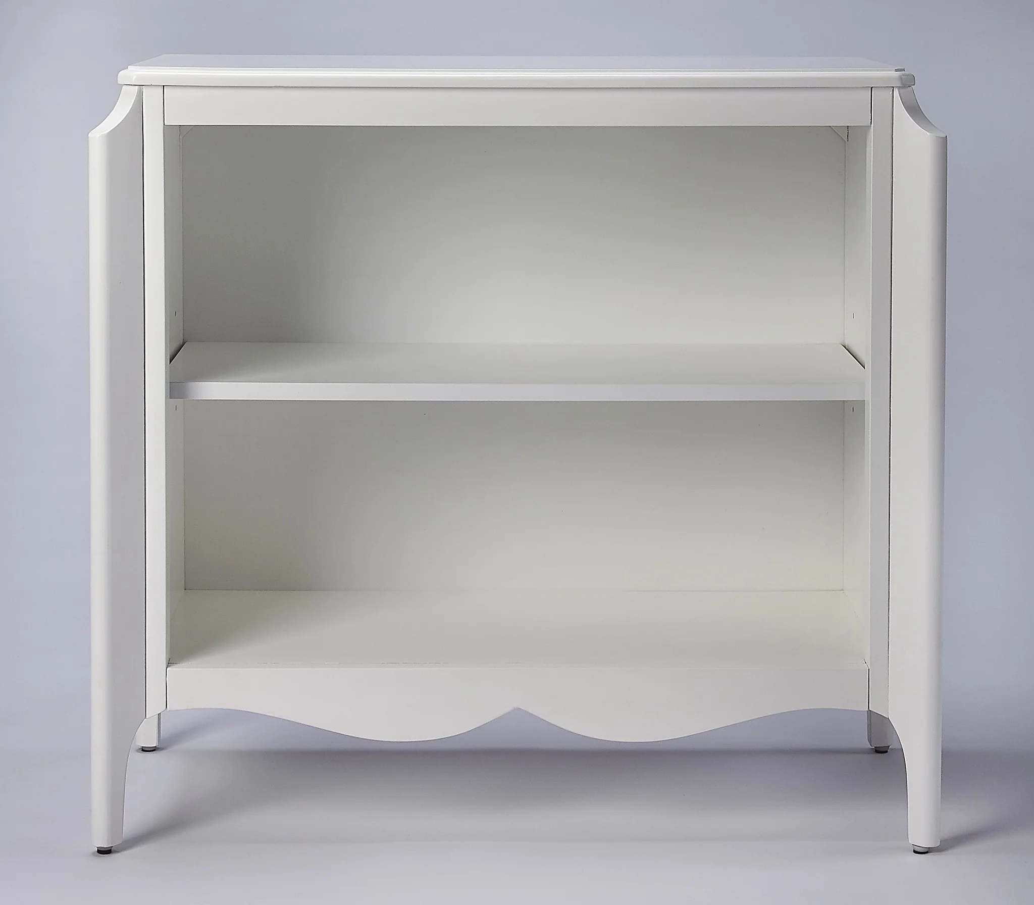 Wilshire Glossy White Bookcase By Homeroots - Image 2