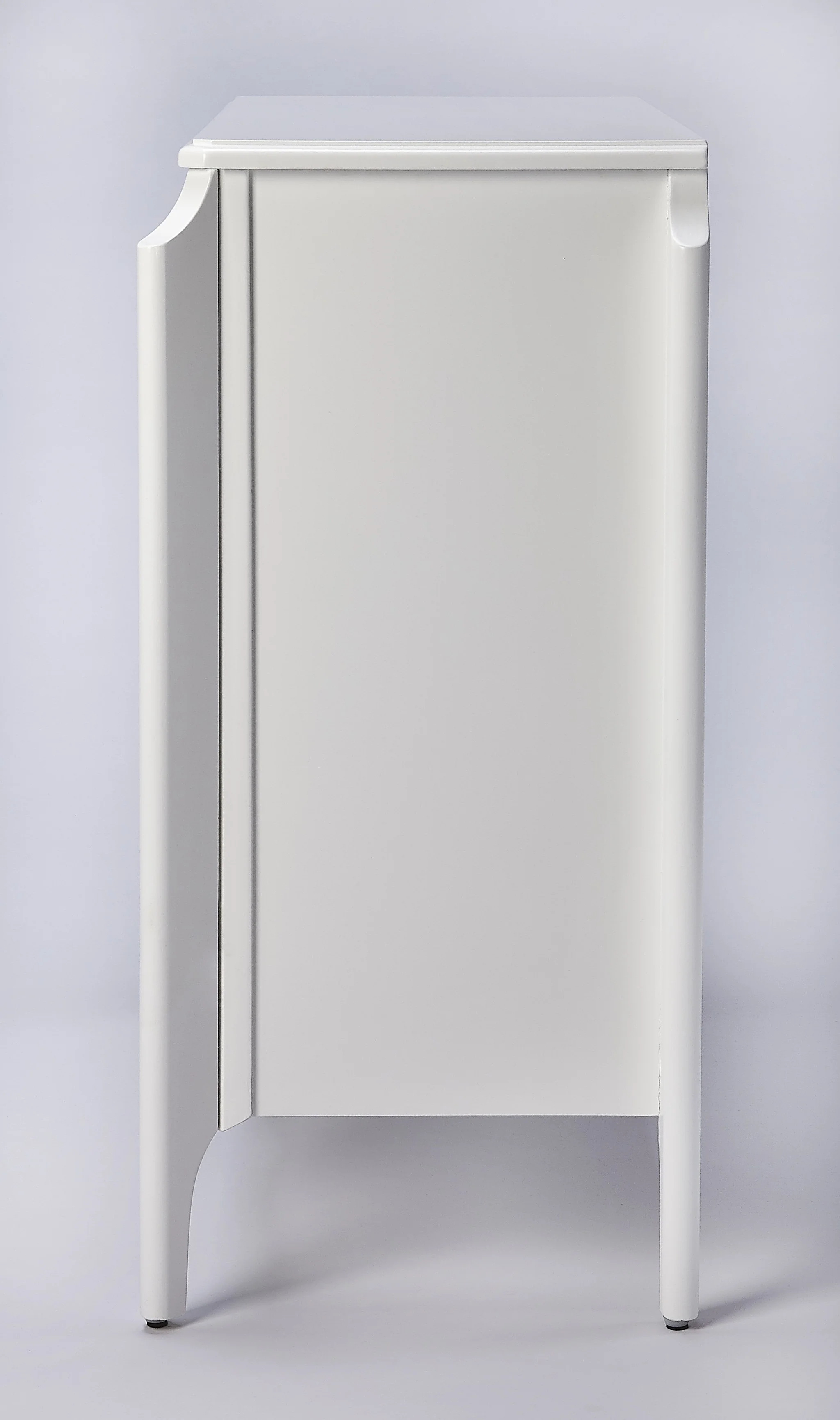 Wilshire Glossy White Bookcase By Homeroots - Image 3