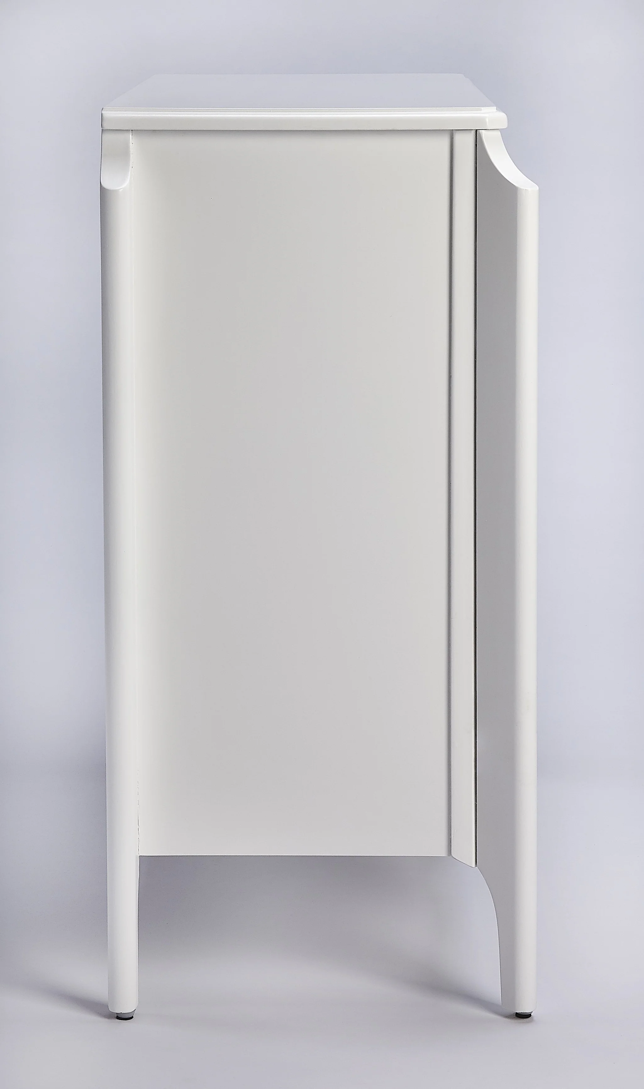 Wilshire Glossy White Bookcase By Homeroots - Image 4