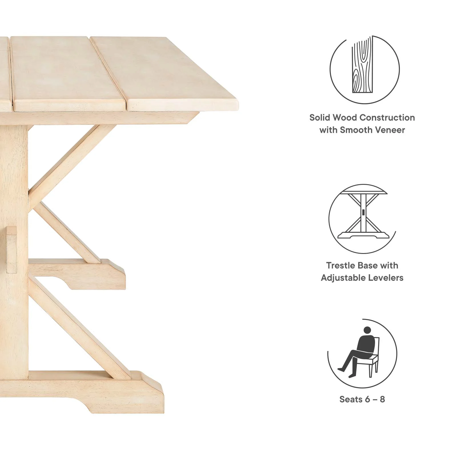 Windchime 71" Wood Dining Table By Modway - EEI-4579 - Image 17