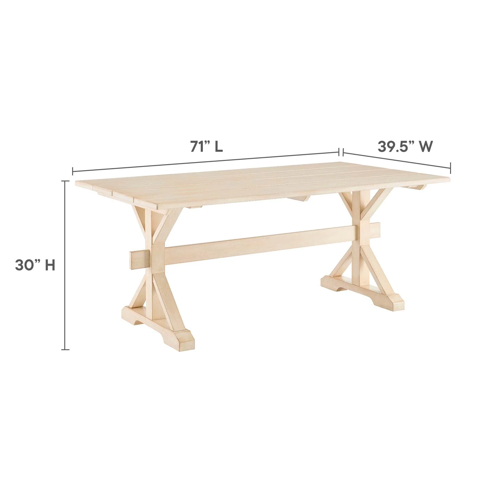 Windchime 71" Wood Dining Table By Modway - EEI-4579 - Image 18