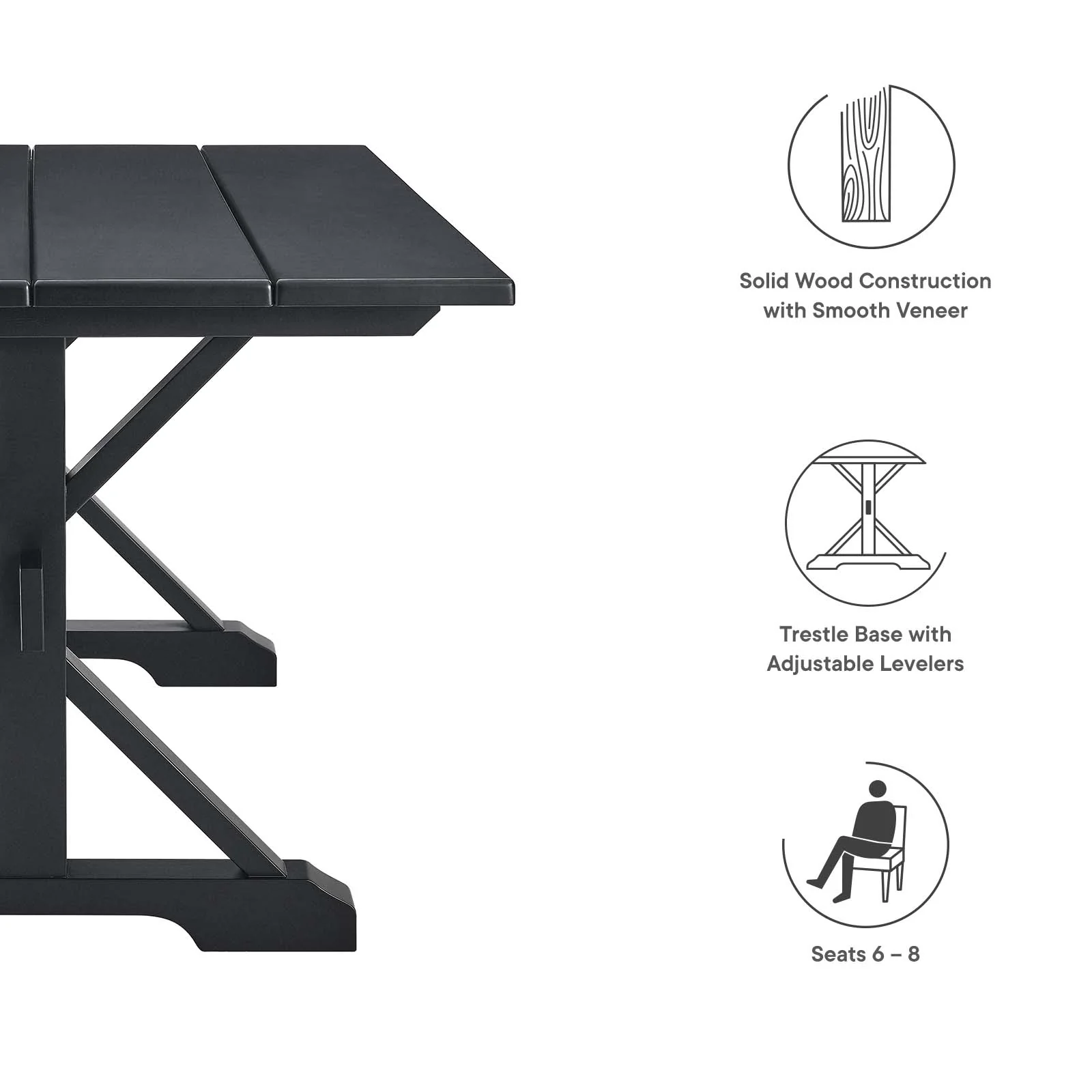 Windchime 71" Wood Dining Table By Modway - EEI-4579 - Image 7
