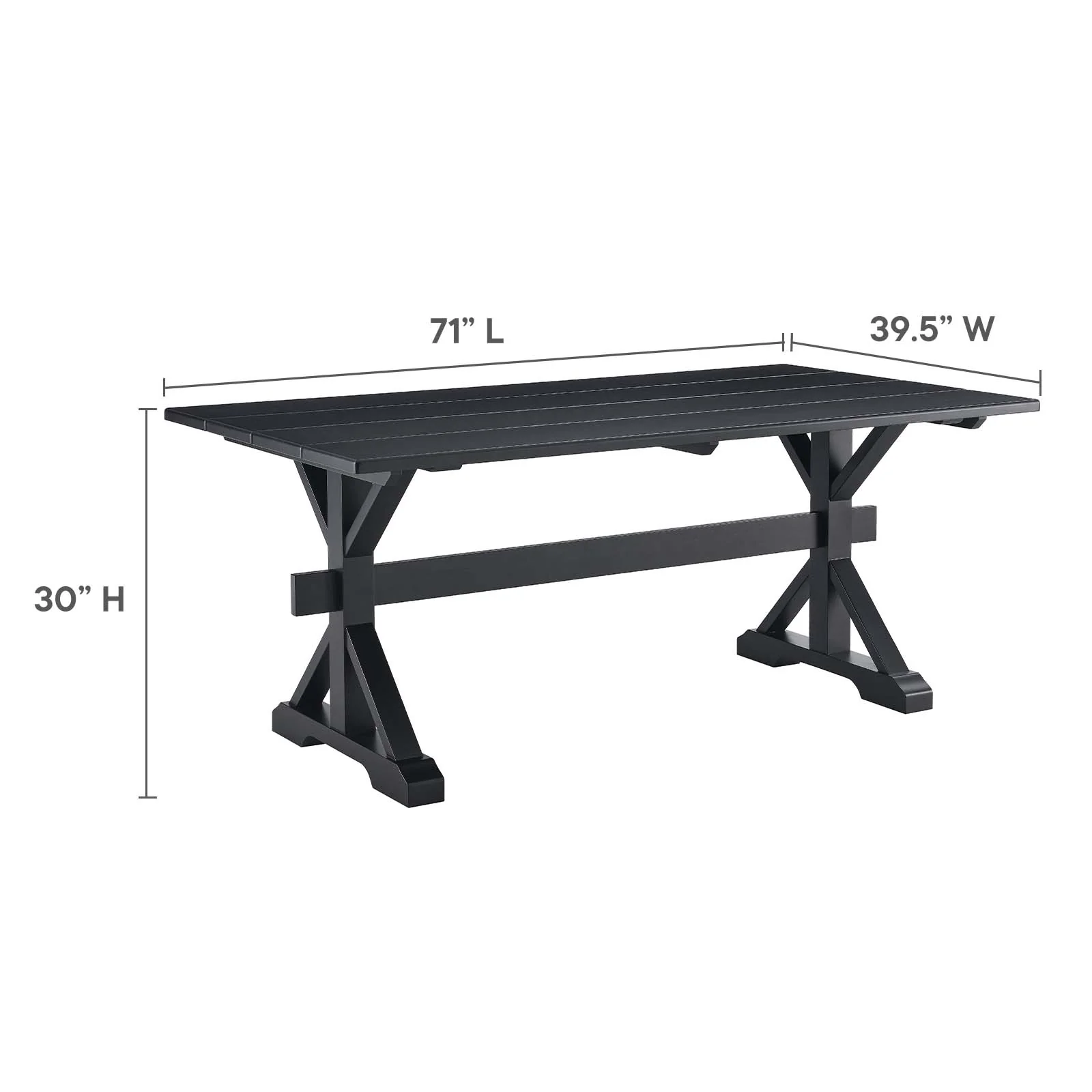 Windchime 71" Wood Dining Table By Modway - EEI-4579 - Image 8