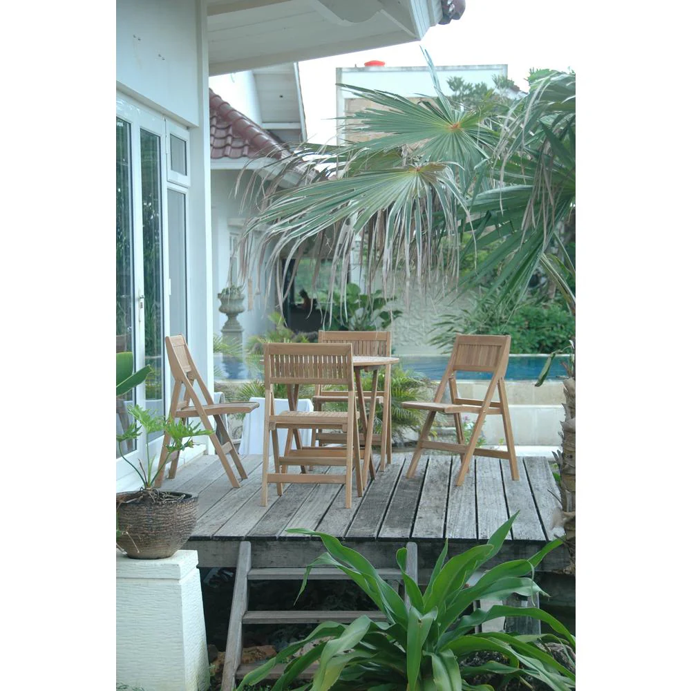 Windsor 5-Pieces Round Bistro Set  By Anderson Teak - Image 2
