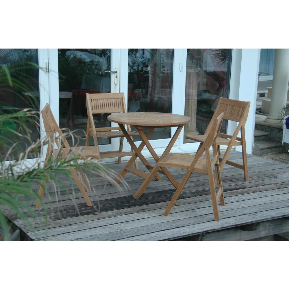 Windsor 5-Pieces Round Bistro Set  By Anderson Teak - Image 3