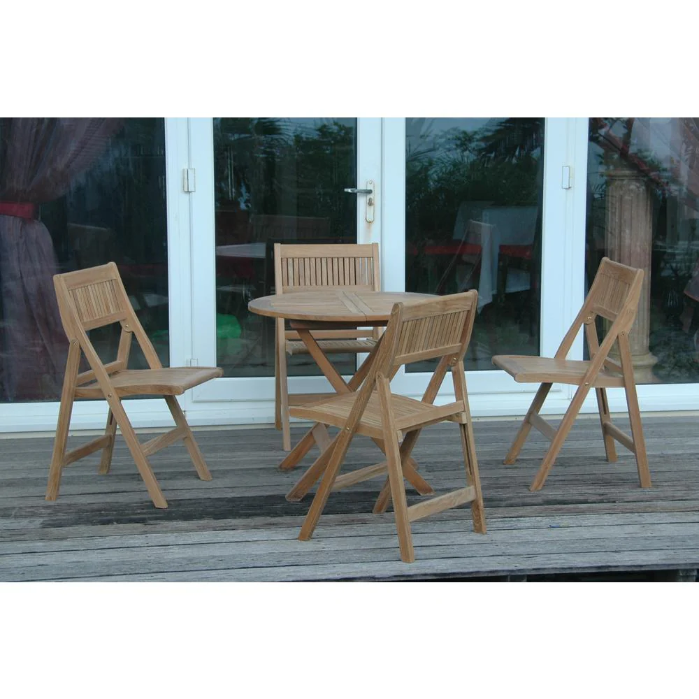 Windsor 5-Pieces Round Bistro Set  By Anderson Teak - Image 4