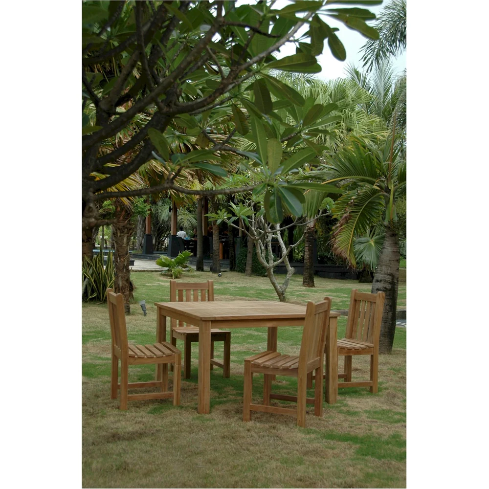 Windsor Classic Side Chair 5-Pieces Dining Table Set By Anderson Teak - Image 2