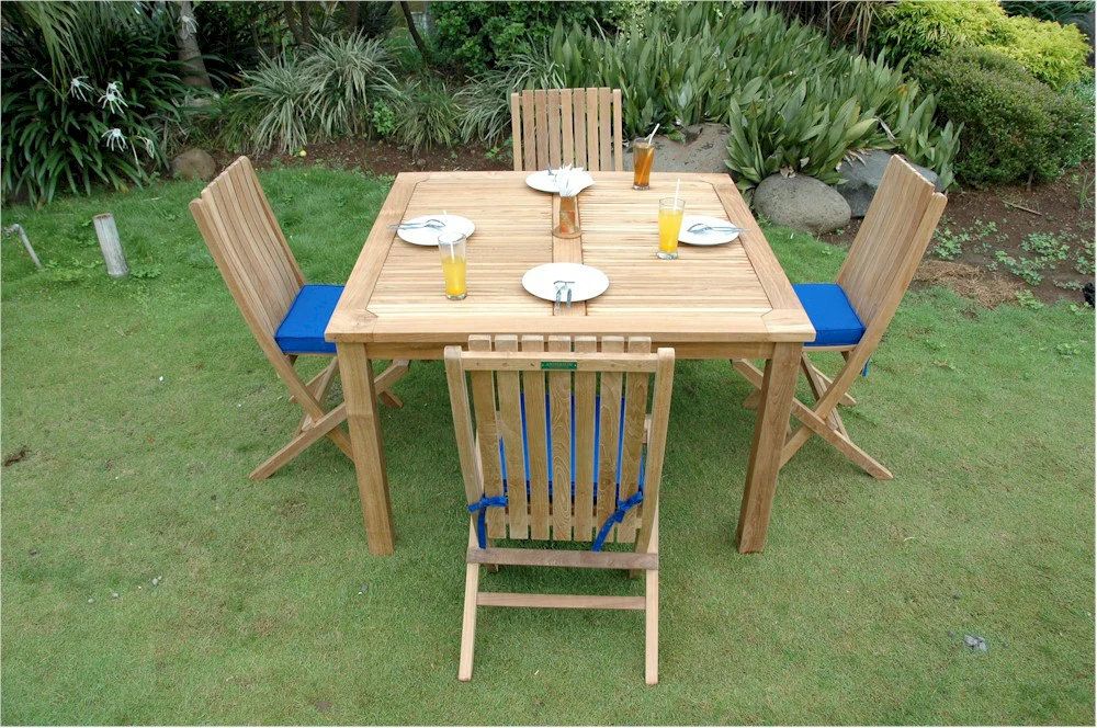 Windsor Comfort Chair 7-Pieces Folding Dining Set By Anderson Teak - Image 2