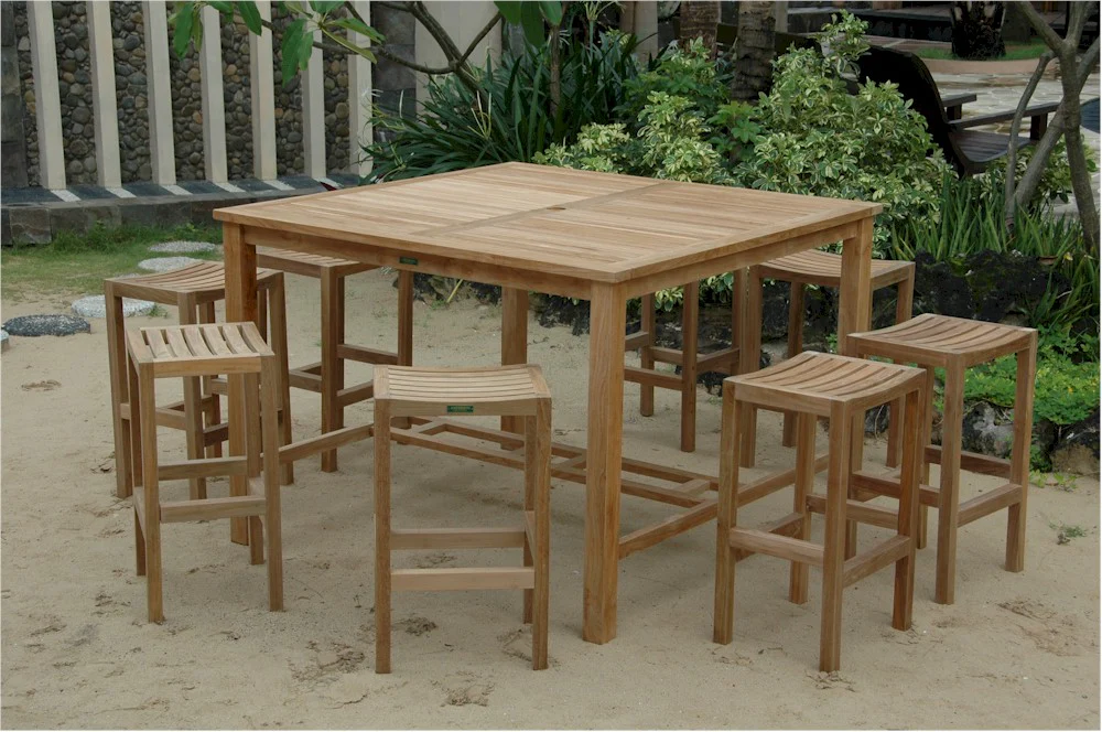 Windsor Montego 9-Pieces Square Bar Set By Anderson Teak - Image 2