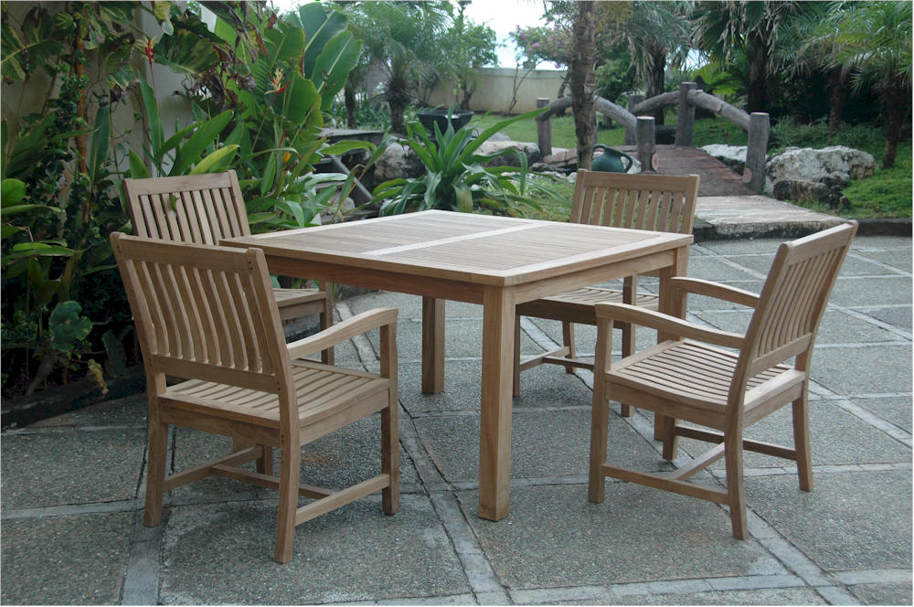Windsor Rialto Armchair 5-Pieces Dining Set By Anderson Teak - Image 3