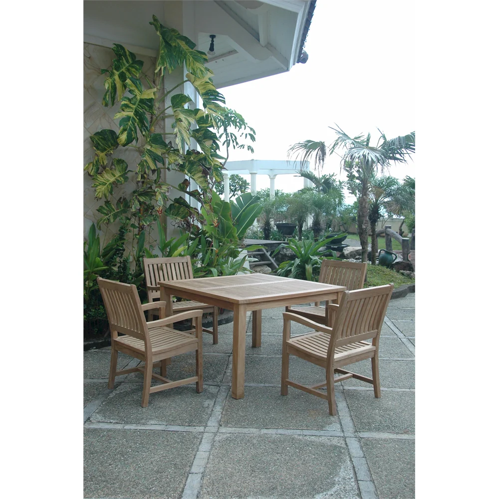 Windsor Rialto Armchair 5-Pieces Dining Set By Anderson Teak - Image 4