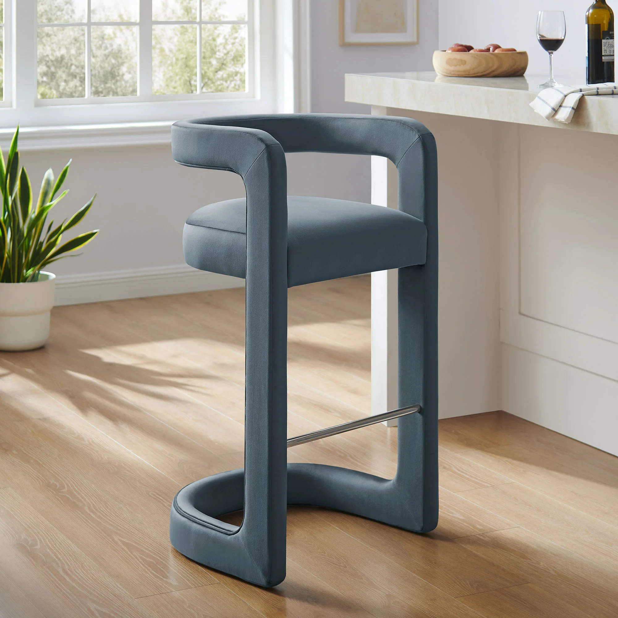 Winslow Performance Velvet Bar Stool by Modway - Image 16