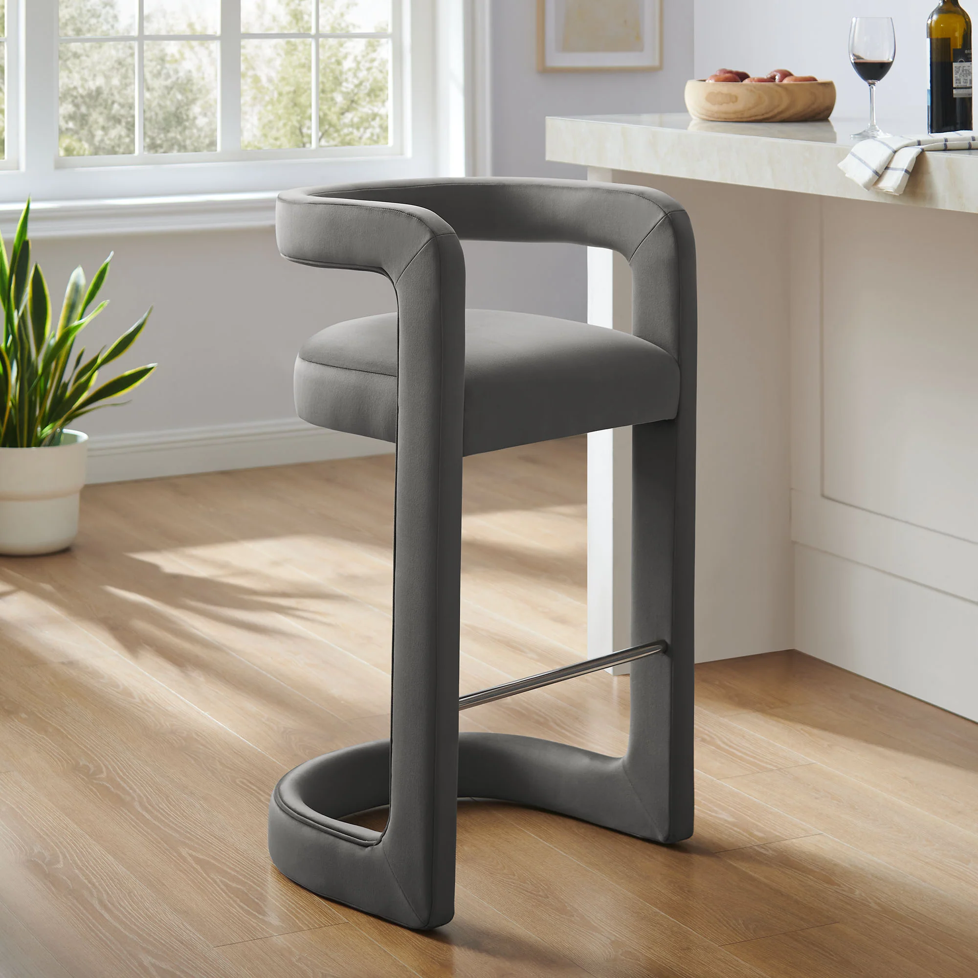 Winslow Performance Velvet Bar Stool by Modway - Image 43